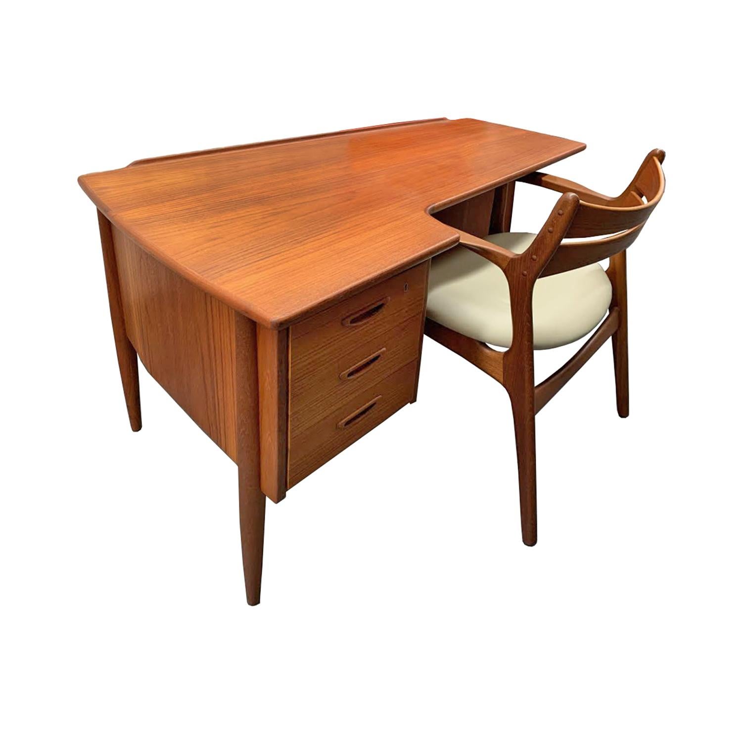 Beautifully Crafted Swedish Desk In Teak 1960s 3