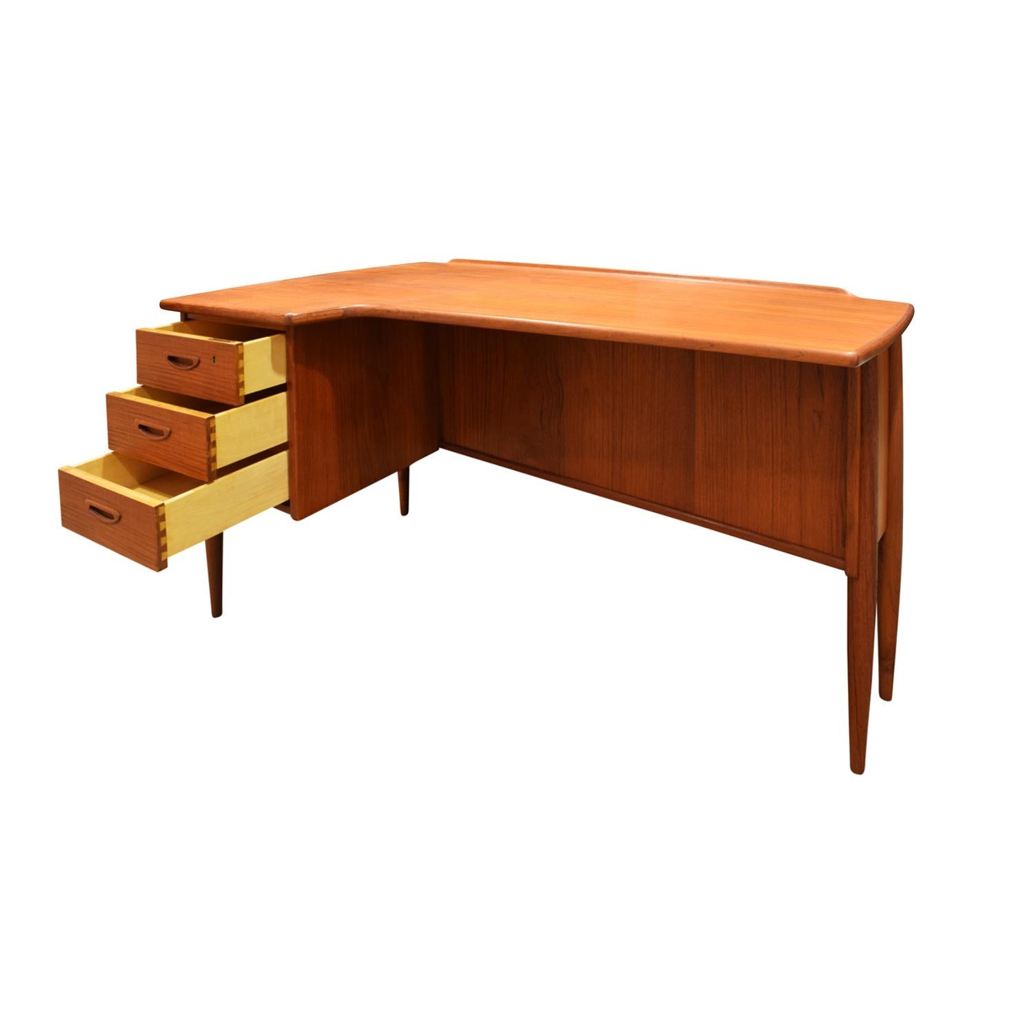 Hand-Crafted Beautifully Crafted Swedish Desk In Teak 1960s