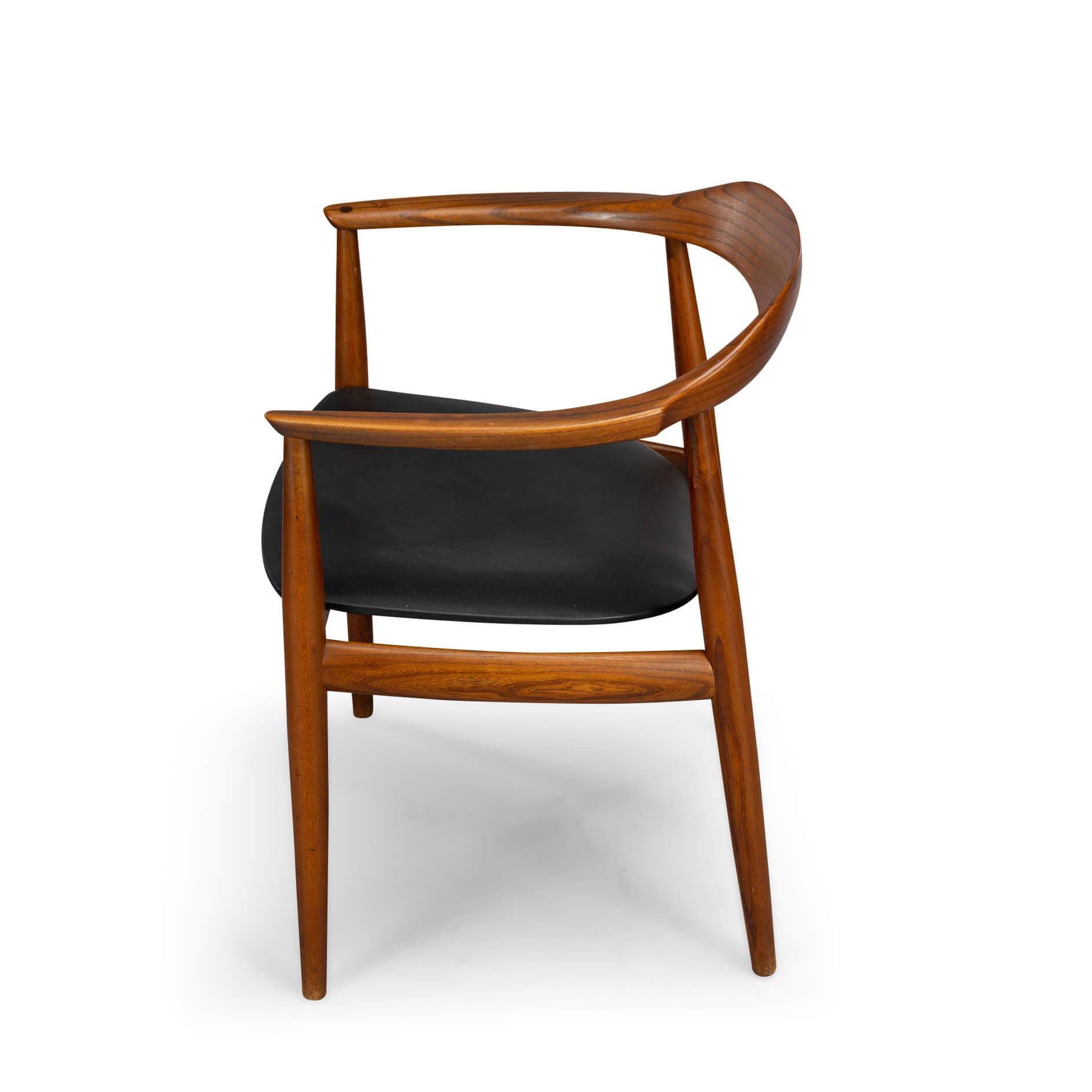 Danish Desk Chair in Elm Wood by Arne Wahl Iversen for N. Eilersen, 1960s For Sale 2