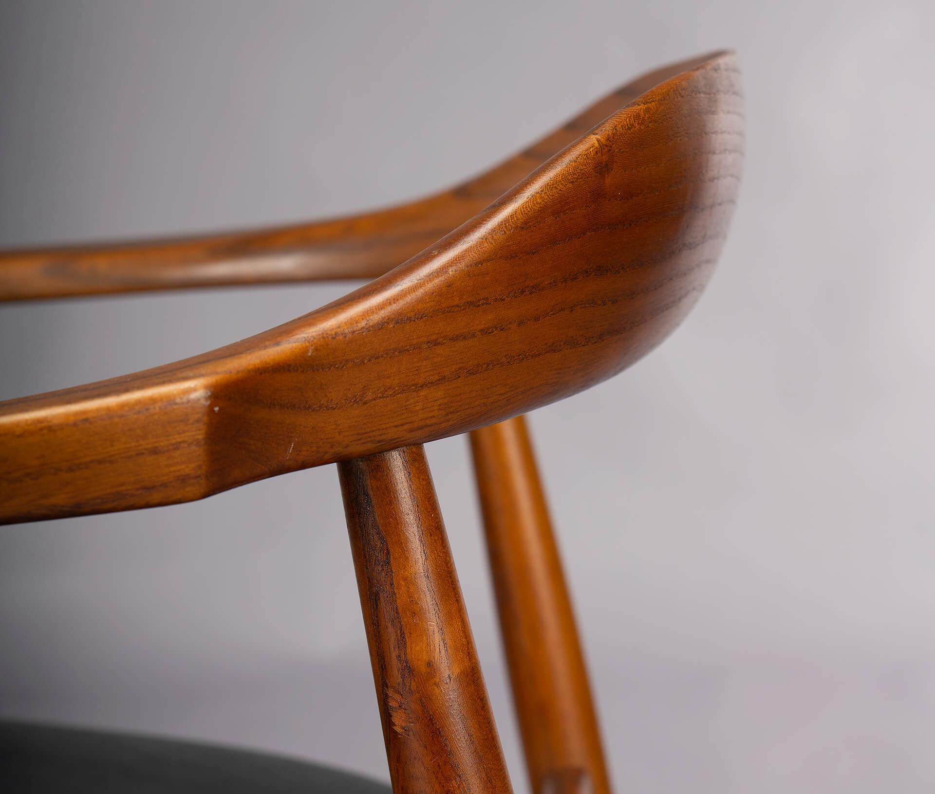 Danish Desk Chair in Elm Wood by Arne Wahl Iversen for N. Eilersen, 1960s For Sale 4