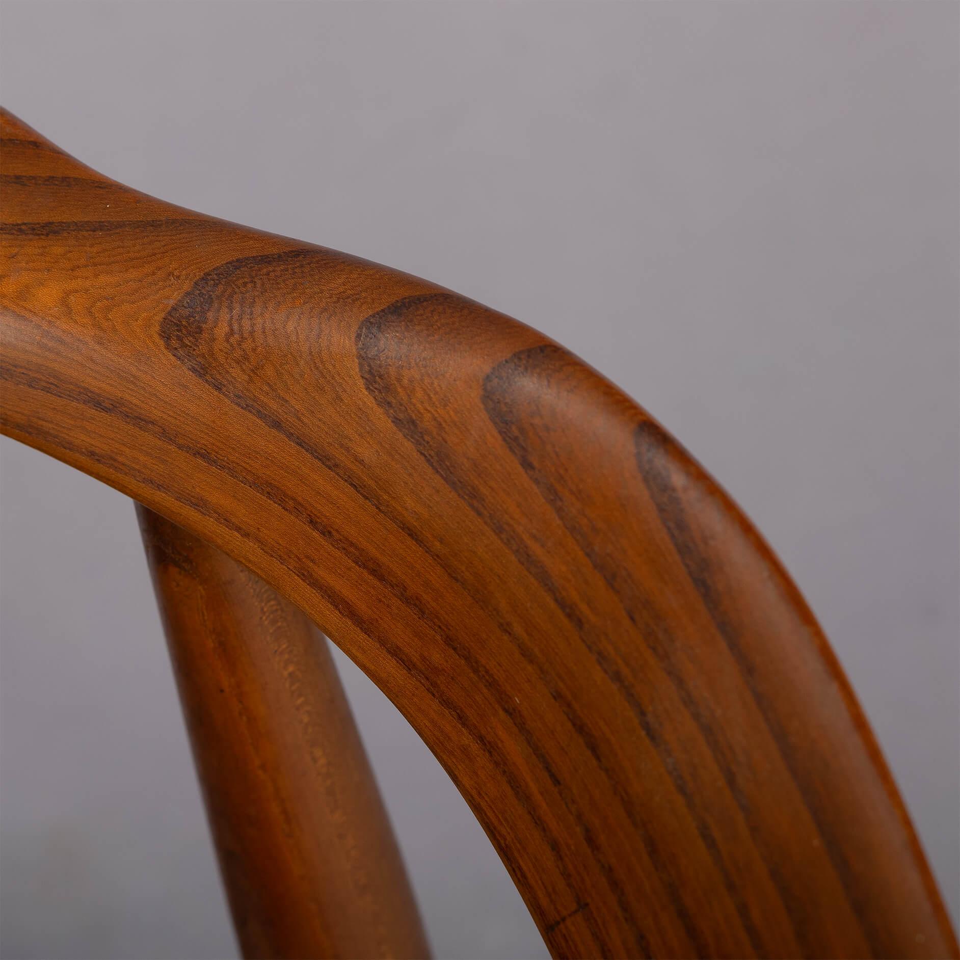 Danish Desk Chair in Elm Wood by Arne Wahl Iversen for N. Eilersen, 1960s For Sale 7