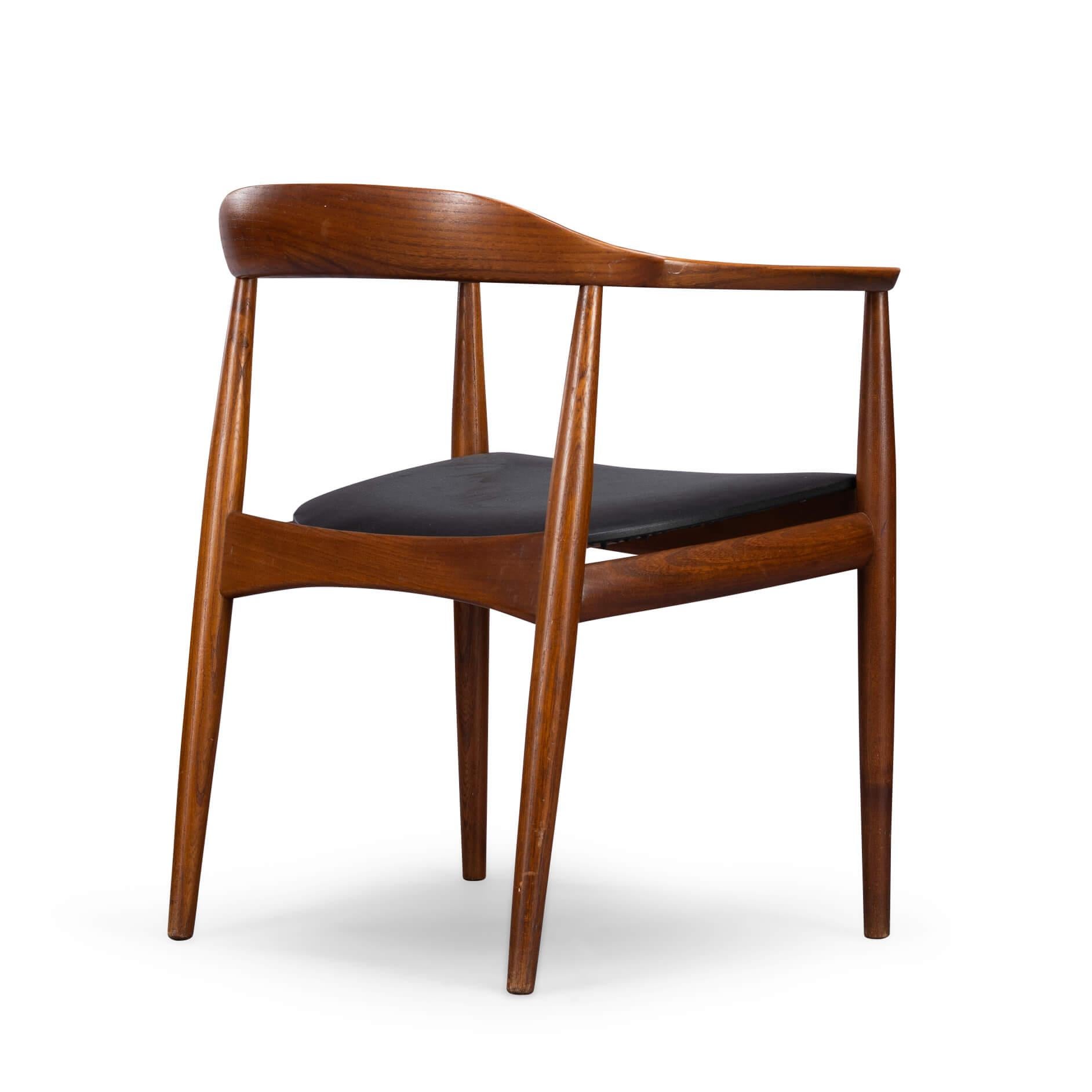 Mid-Century Modern Danish Desk Chair in Elm Wood by Arne Wahl Iversen for N. Eilersen, 1960s For Sale