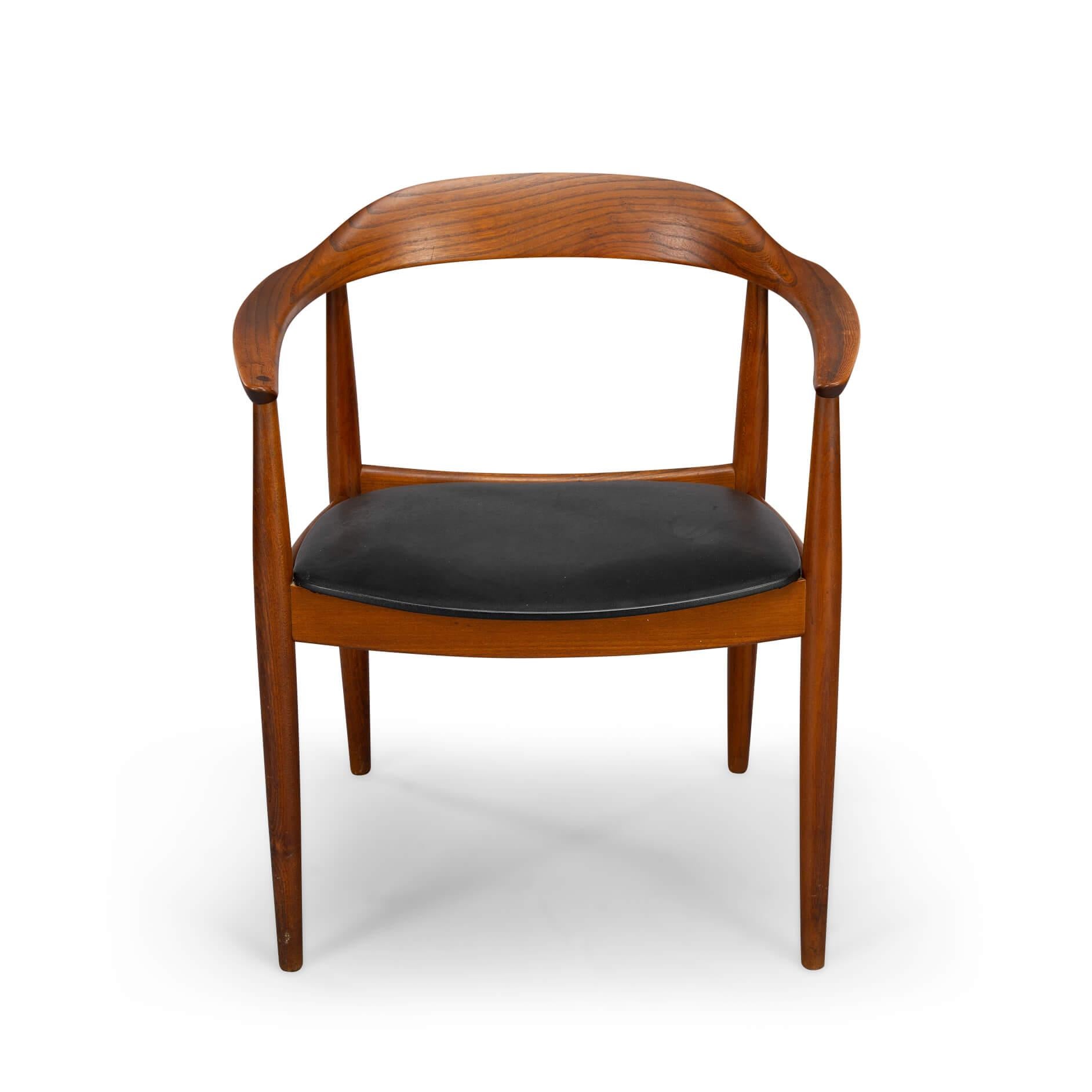 Danish Desk Chair in Elm Wood by Arne Wahl Iversen for N. Eilersen, 1960s 1