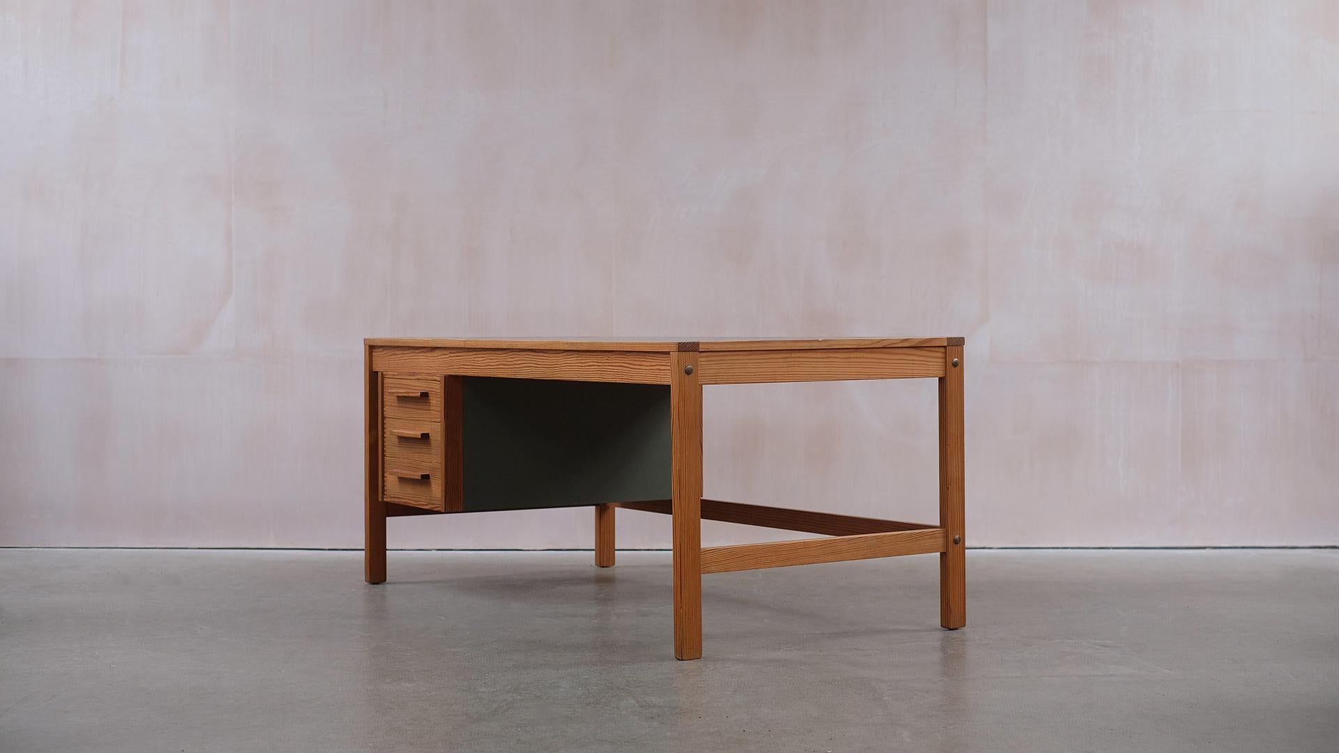 20th Century Danish Desk in Pine by Bernt Petersen