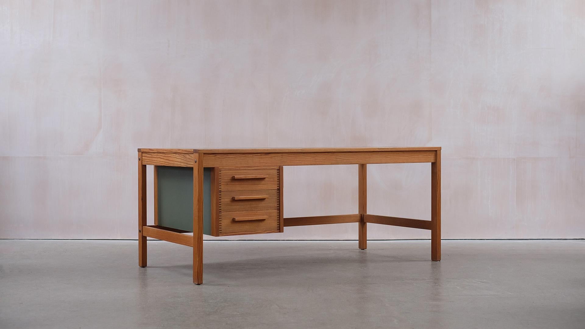 Danish Desk in Pine by Bernt Petersen 3
