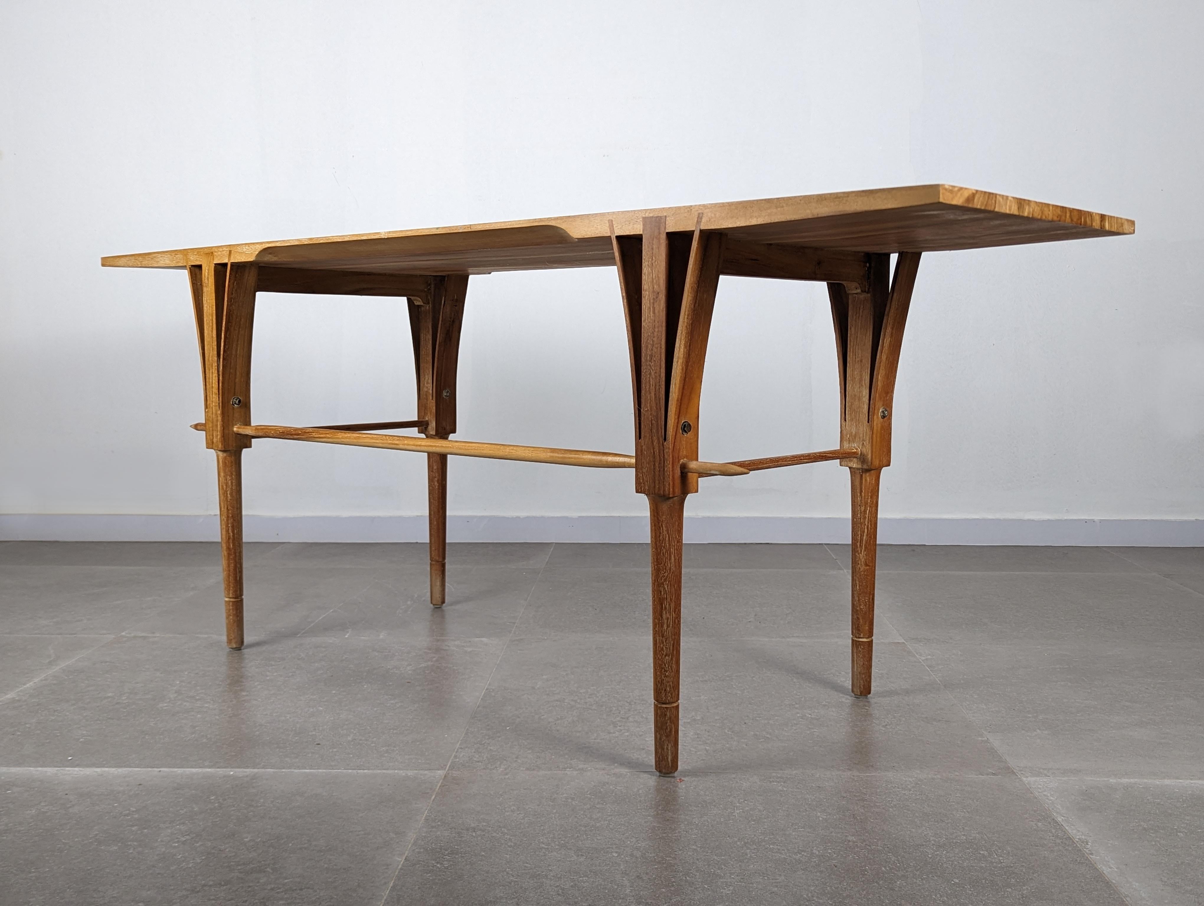Wood Danish desk table by Sven Ellekaer 1960s For Sale