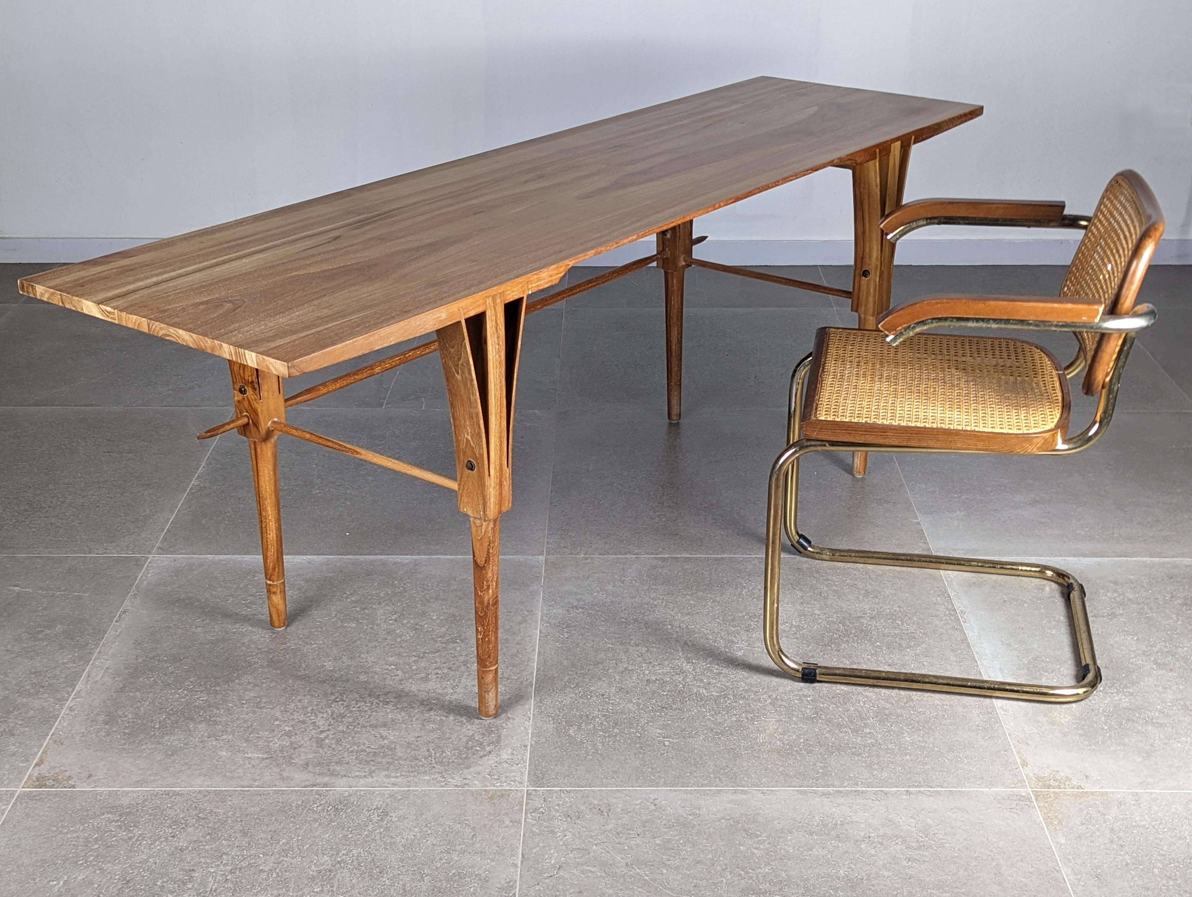 Wood Danish desk table by Sven Ellekaer 1960s For Sale