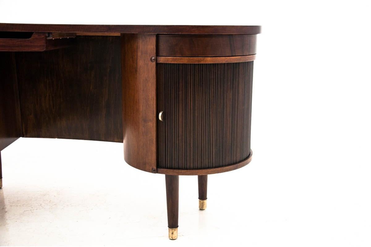 Walnut Danish Desk with Bar, 1960s