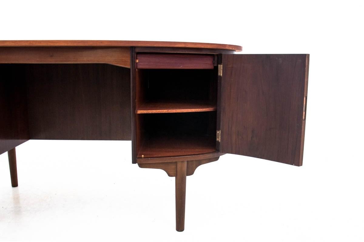 Rosewood Danish Desk with Cabinet, 1960s