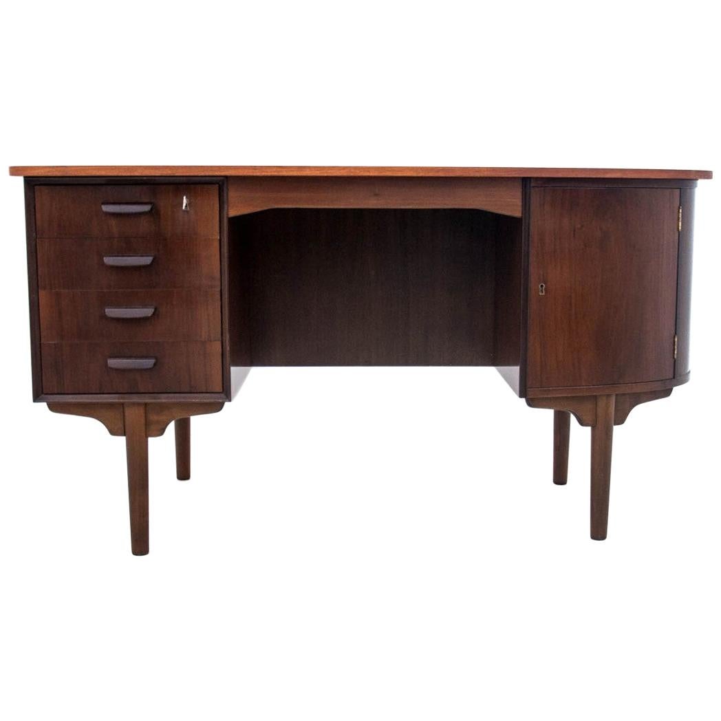 Danish Desk with Cabinet, 1960s