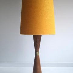 Danish Diabolo Floor Lamp with New Upholstered Lampshade, 1960s