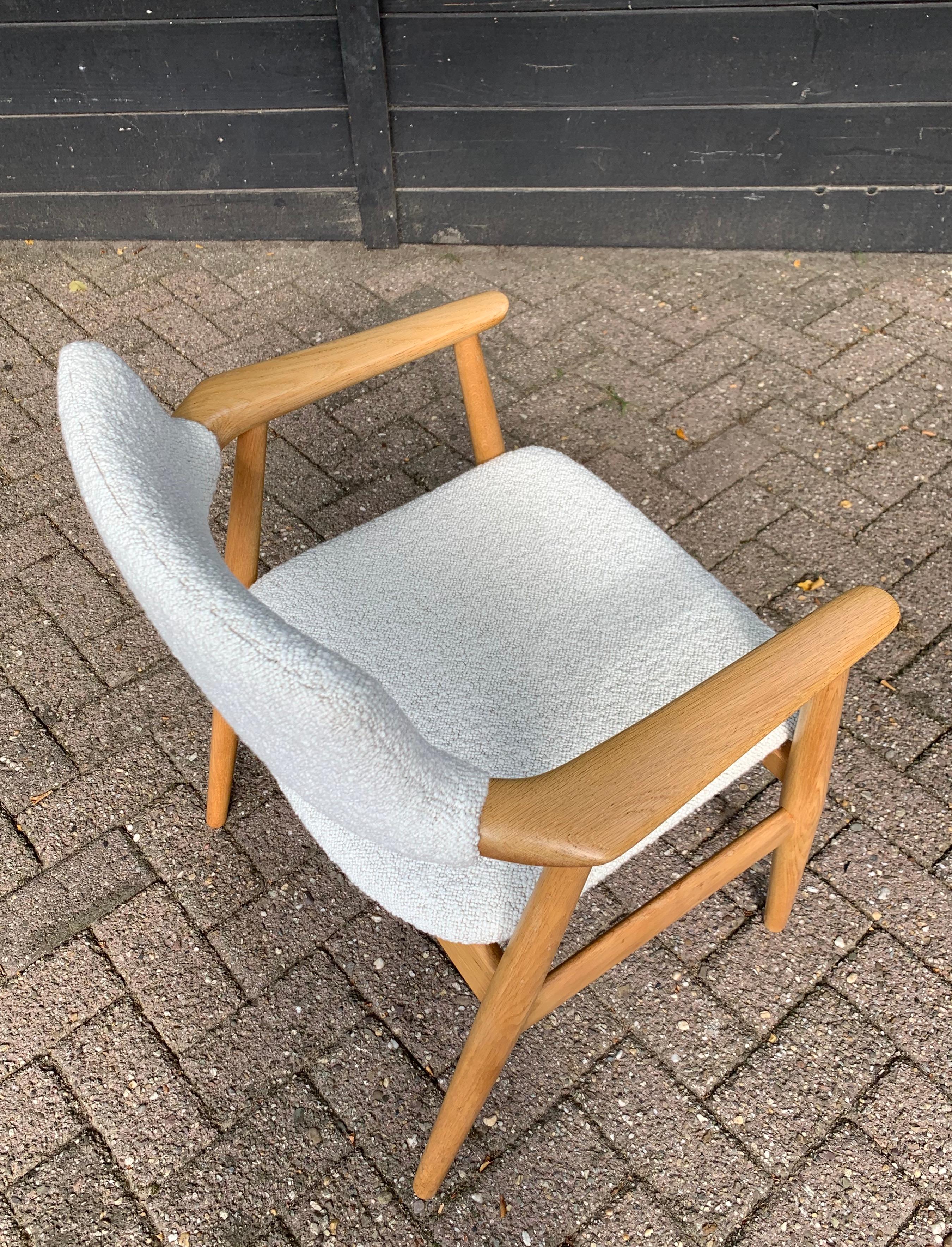 Svend Åge Eriksen Dining Arm Chairs, Glostrup - Dedar 'Karakorum' Bouclé Fabric 4