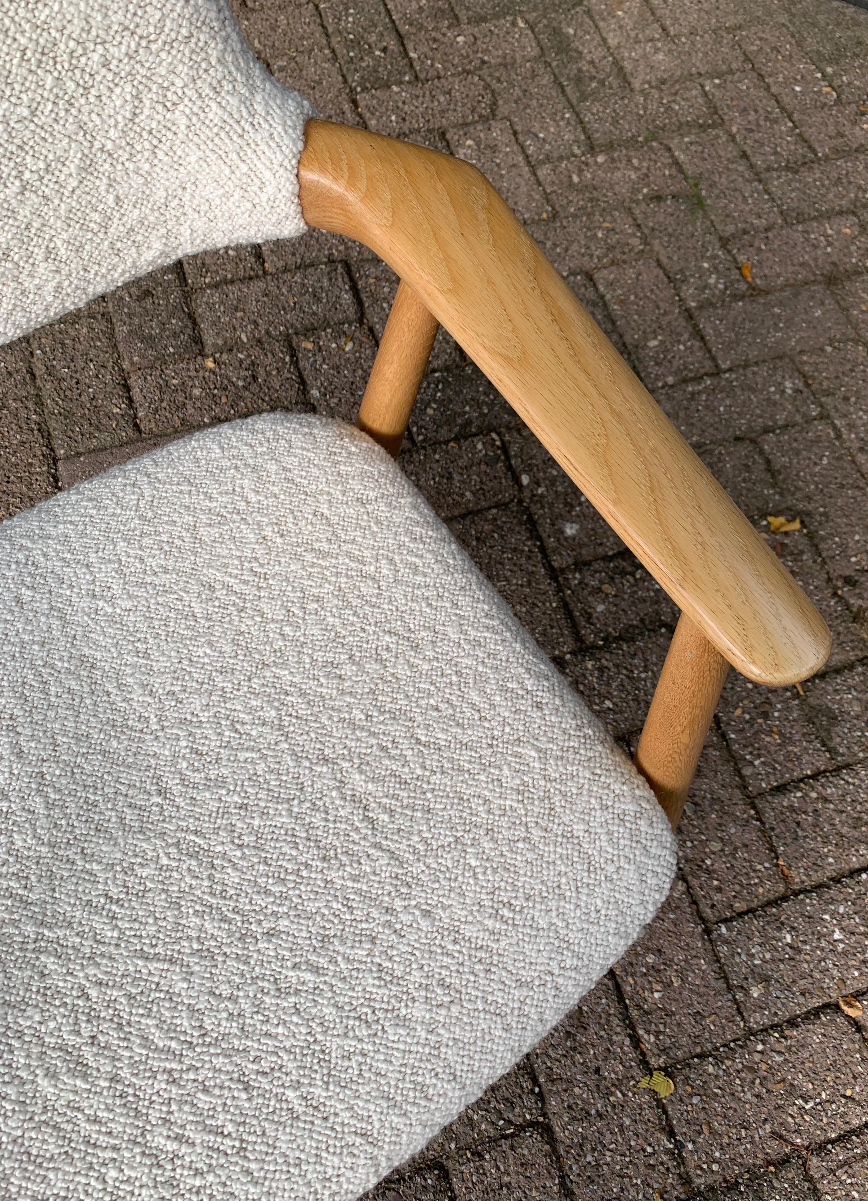 Svend Åge Eriksen Dining Arm Chairs, Glostrup - Dedar 'Karakorum' Bouclé Fabric For Sale 8