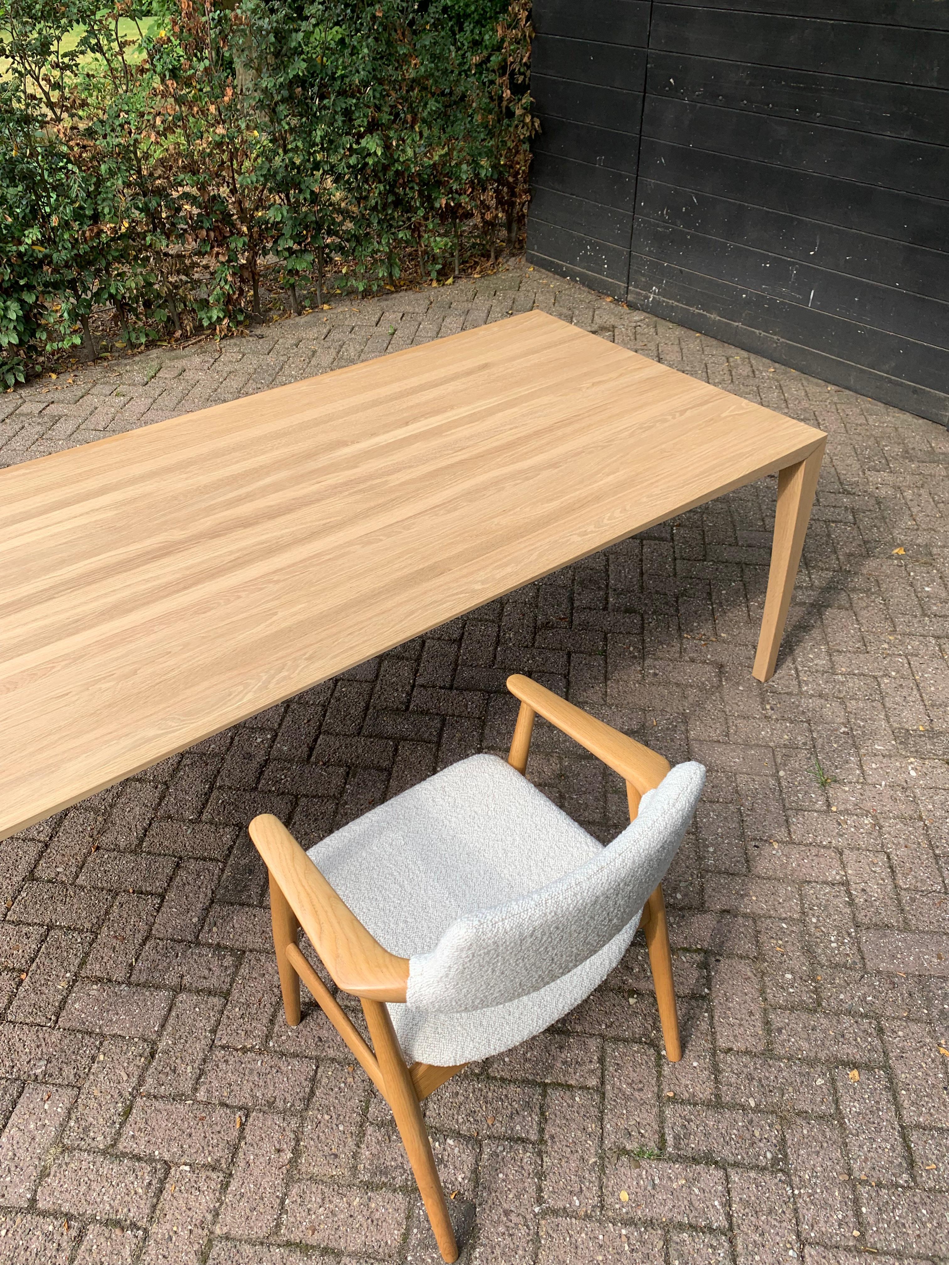 Danish Svend Åge Eriksen Dining Arm Chairs, Glostrup - Dedar 'Karakorum' Bouclé Fabric For Sale