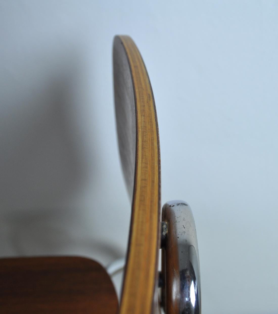 Danish Dining Chair by Duba, Teak and Chromed Steel 4