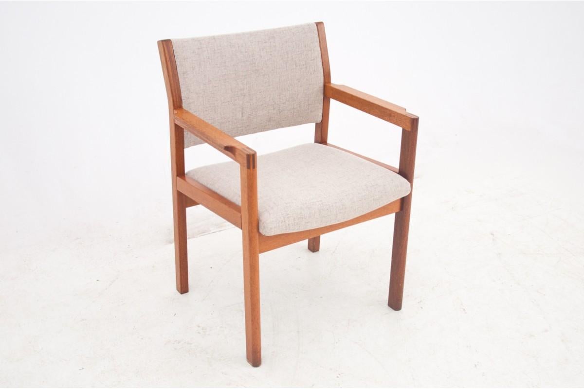 Cotton Danish Dining Chairs, 1960s, Set of 4 For Sale