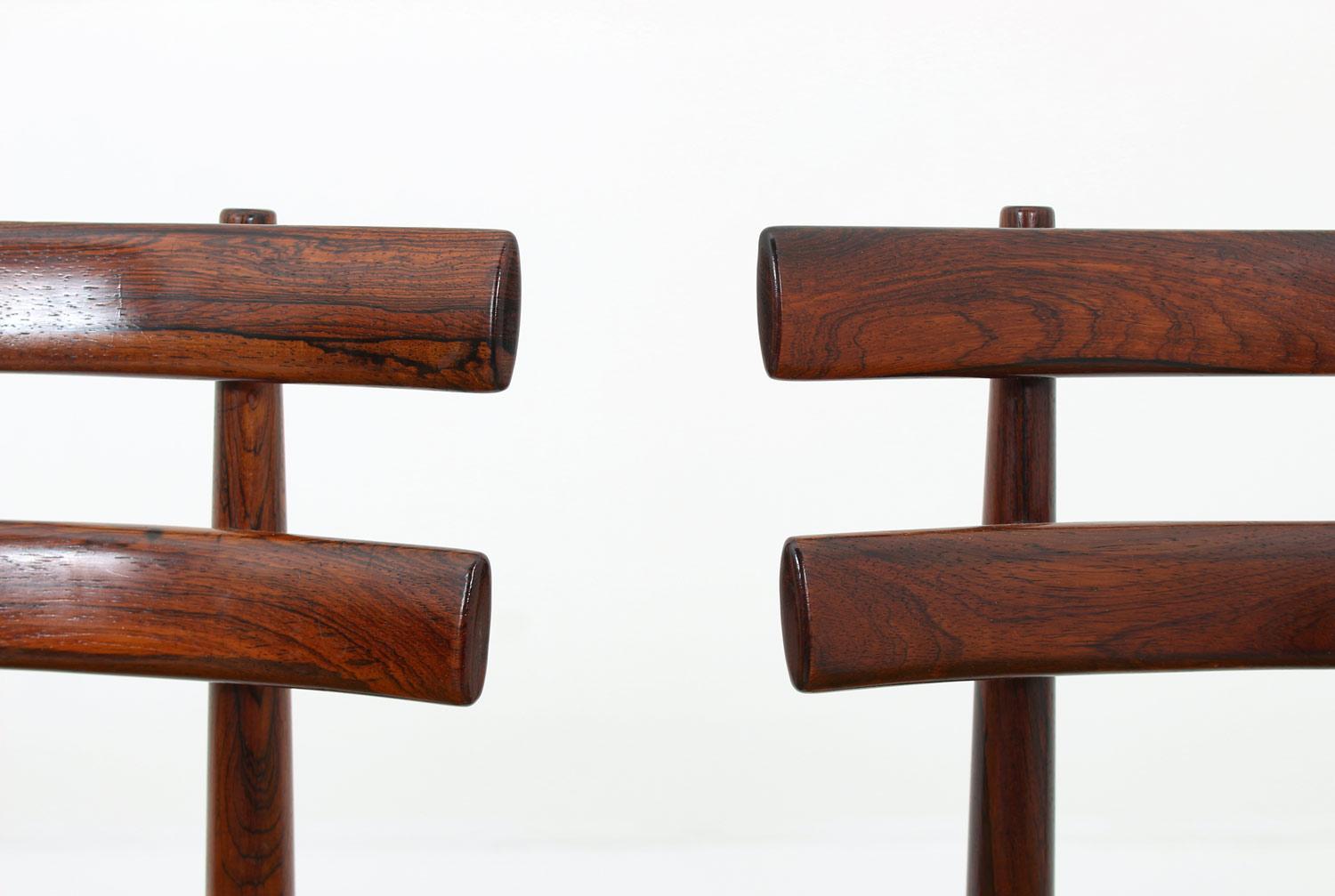 Danish Dining Chairs and Table in Rosewood by Poul Hundevad 7