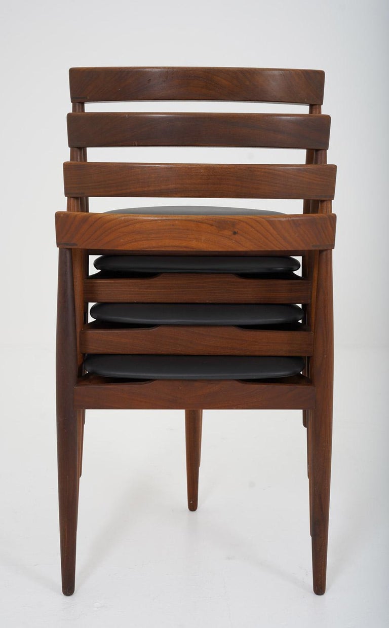 Danish Dining Chairs and Table "Roundette" by Hans Olsen for Frem Røjle