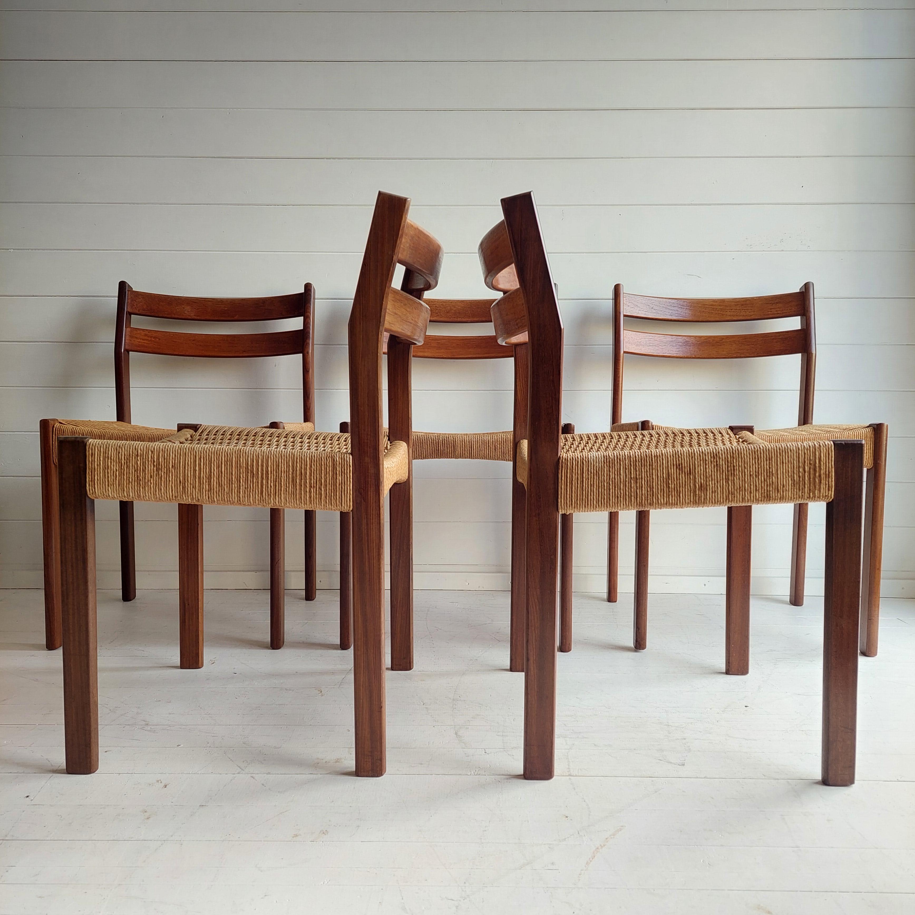 Danish Dining Chairs By Arne Hovmand Olsen For Mogens Kold, 1960s, Set Of 5 In Good Condition In Leamington Spa, GB
