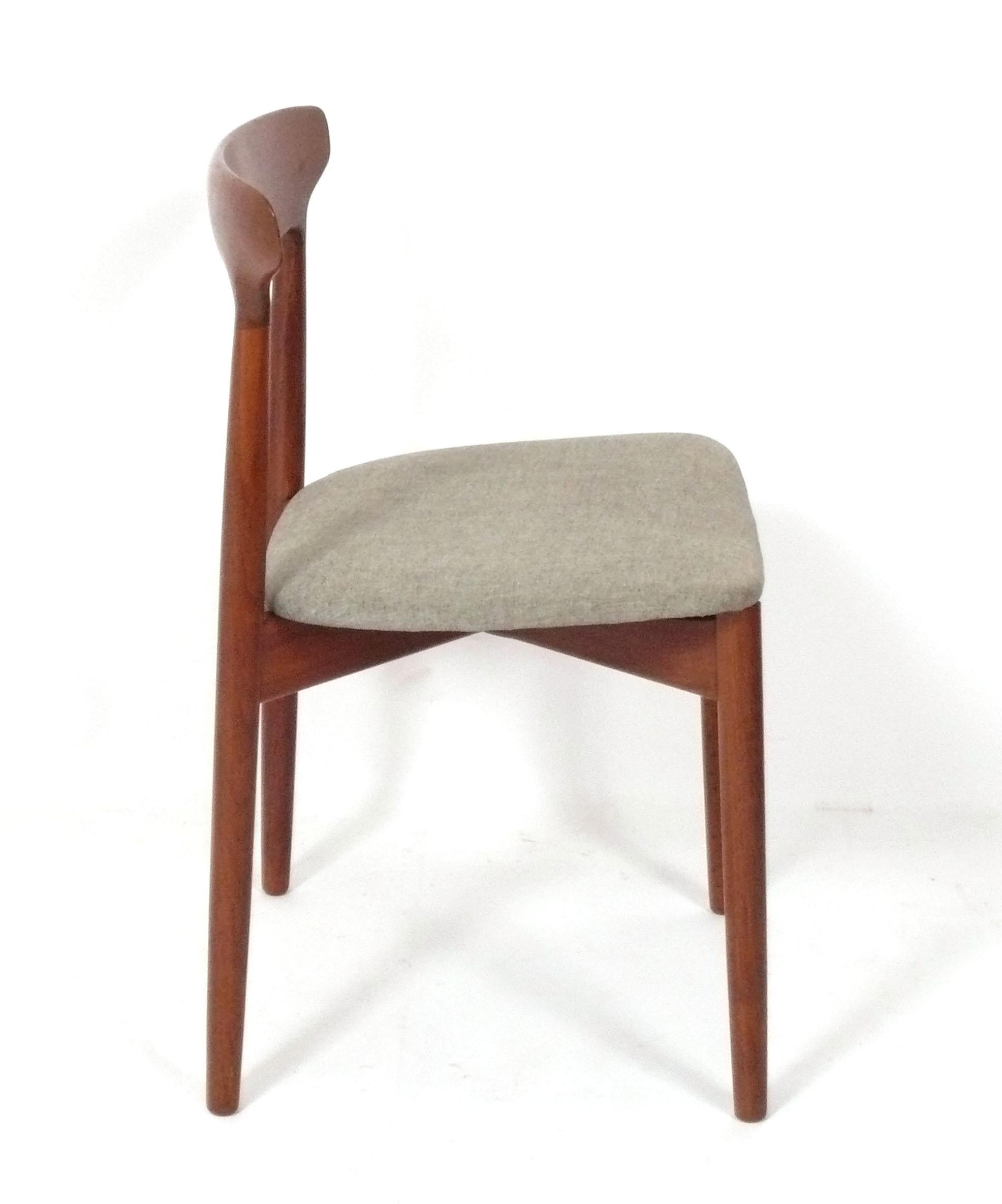 Upholstery Danish Dining Chairs by Harry Ostergaard for Randers Mobelfabrik - Set of Four