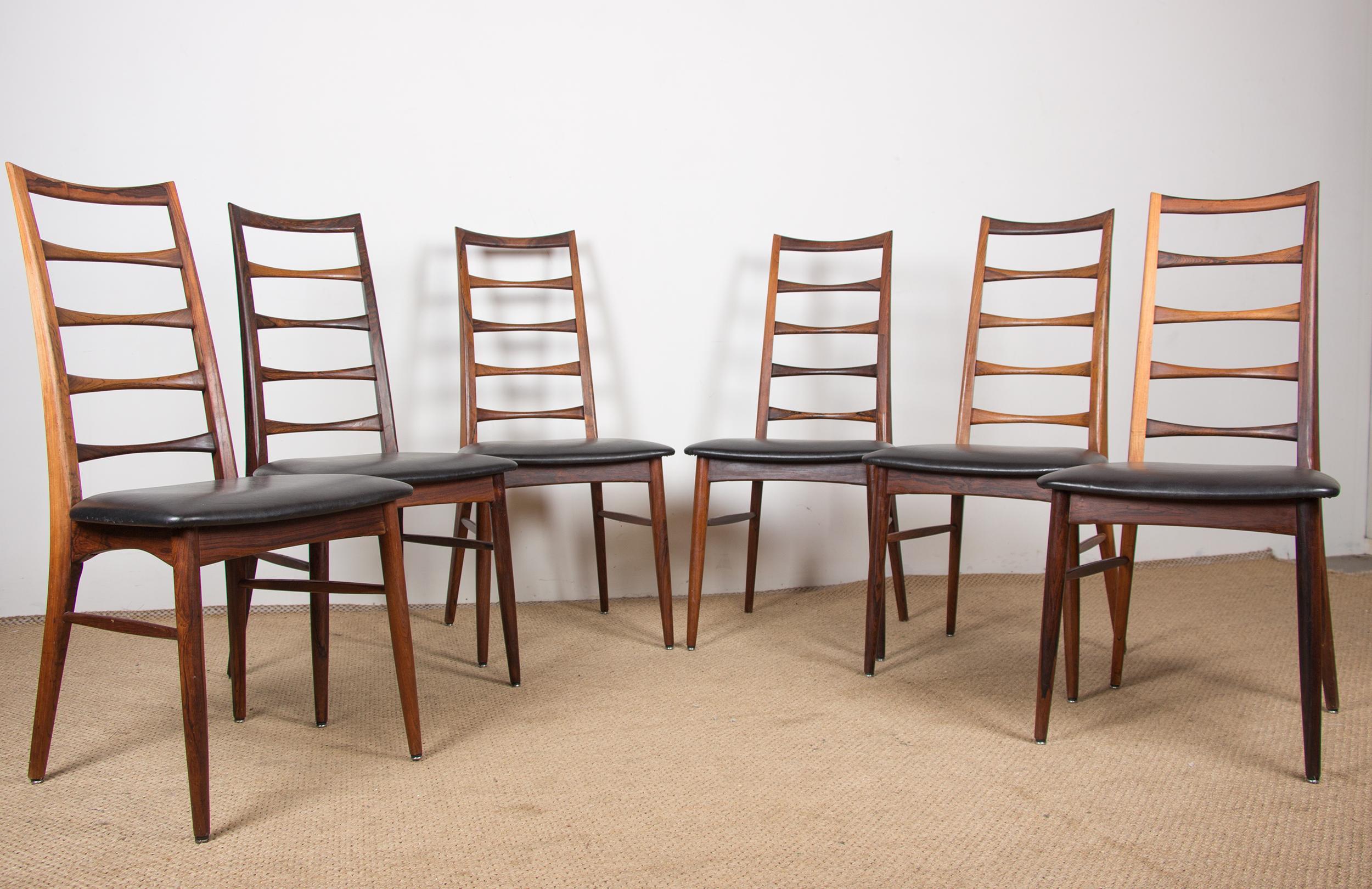 Sedie da pranzo danesi di Niels Koefoed per Koefoeds Hornslet, 1960, set di 6 pezzi in vendita 8