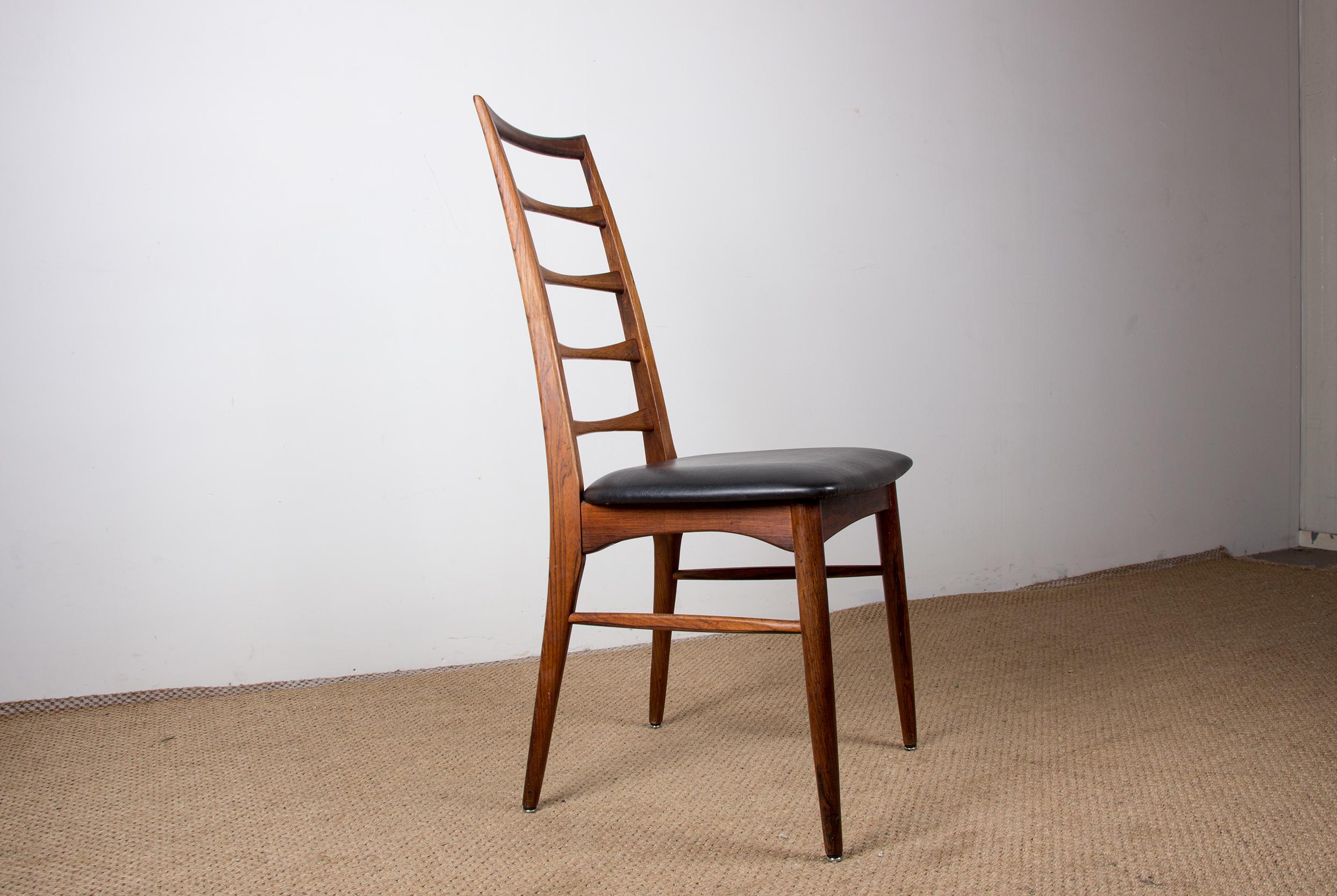 Chaises de salle à manger danoises par Niels Kofoed pour Koefoeds Hornslet, années 1960, lot de 6 Excellent état - En vente à JOINVILLE-LE-PONT, FR