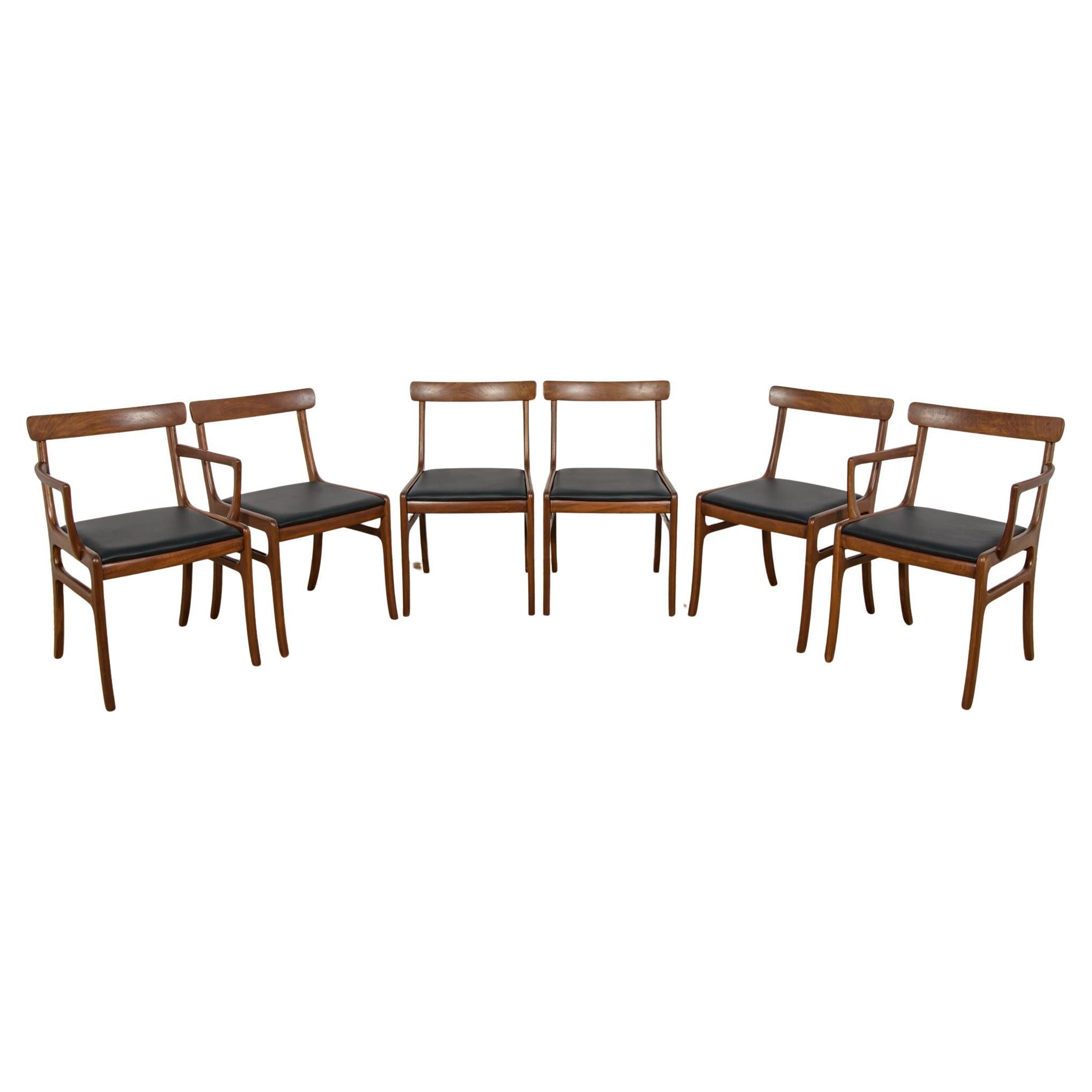 Dänische Esszimmerstühle von Ole Wanscher für Poul Jeppesens Furniture Factory, 1960