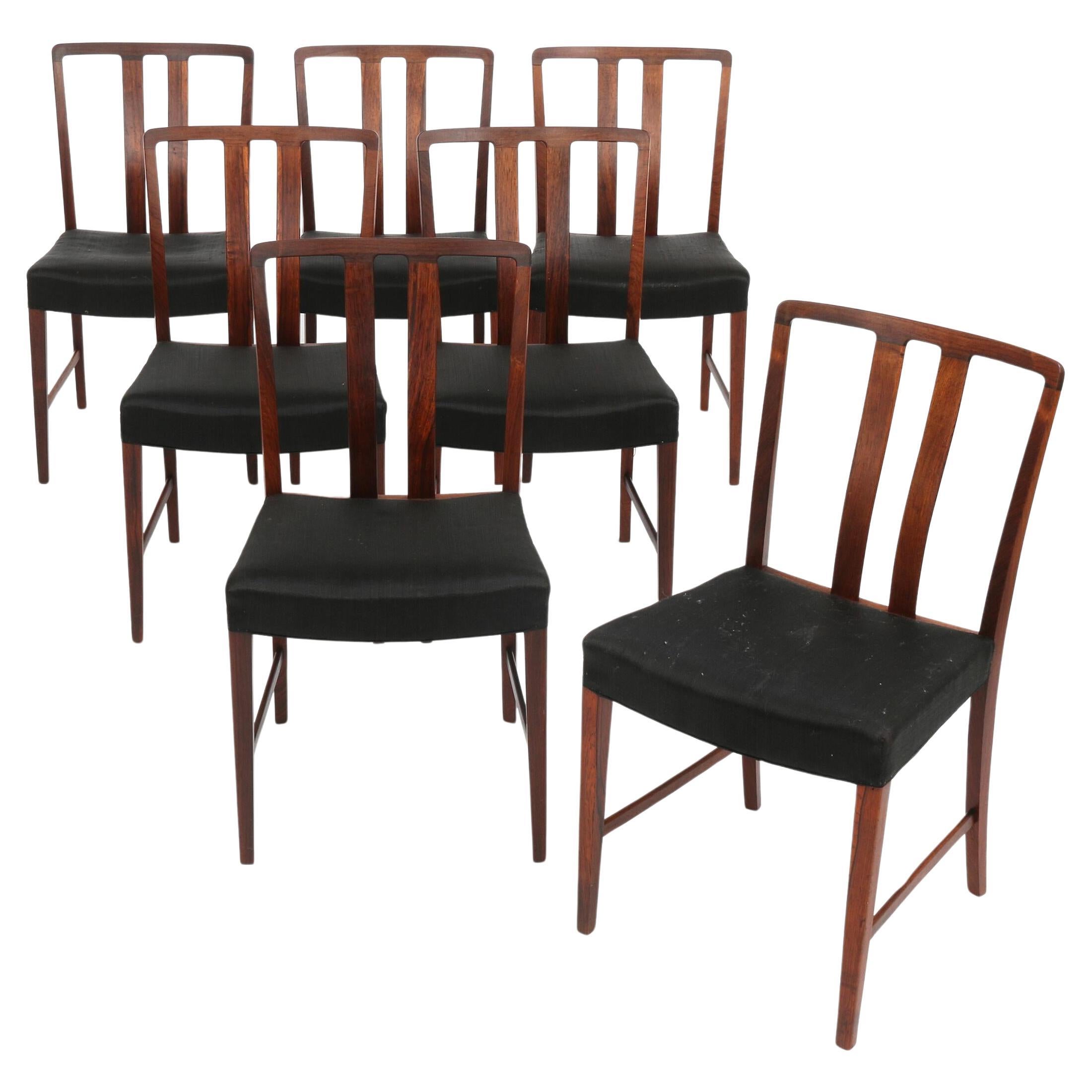 Chaises de salle à manger danoises conçues par Erik Kolling Andersen et fabriquées par Peder Pedersen en vente