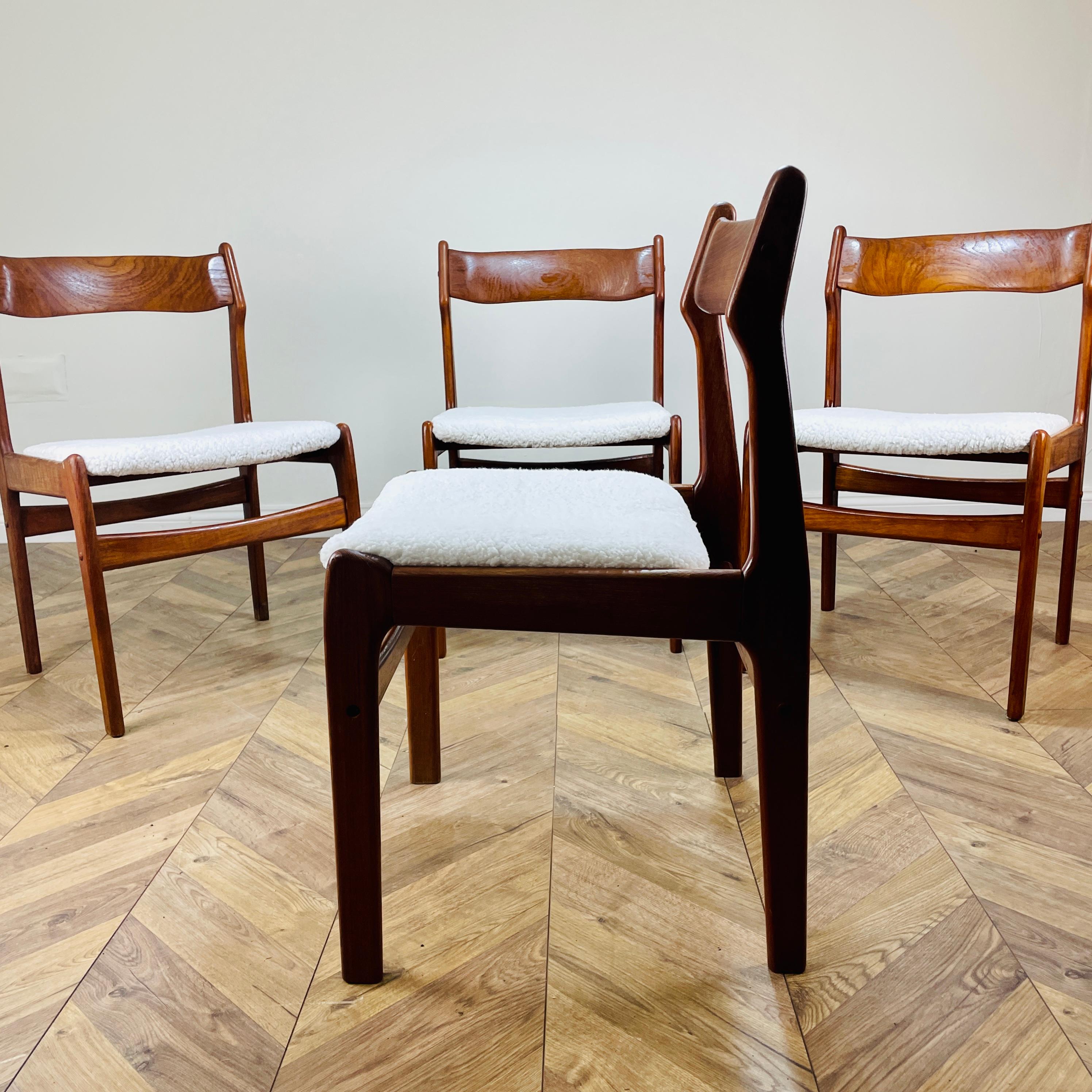 Danish Dining Chairs, Erik Buch Inspired, 1970s, Set of 4 6