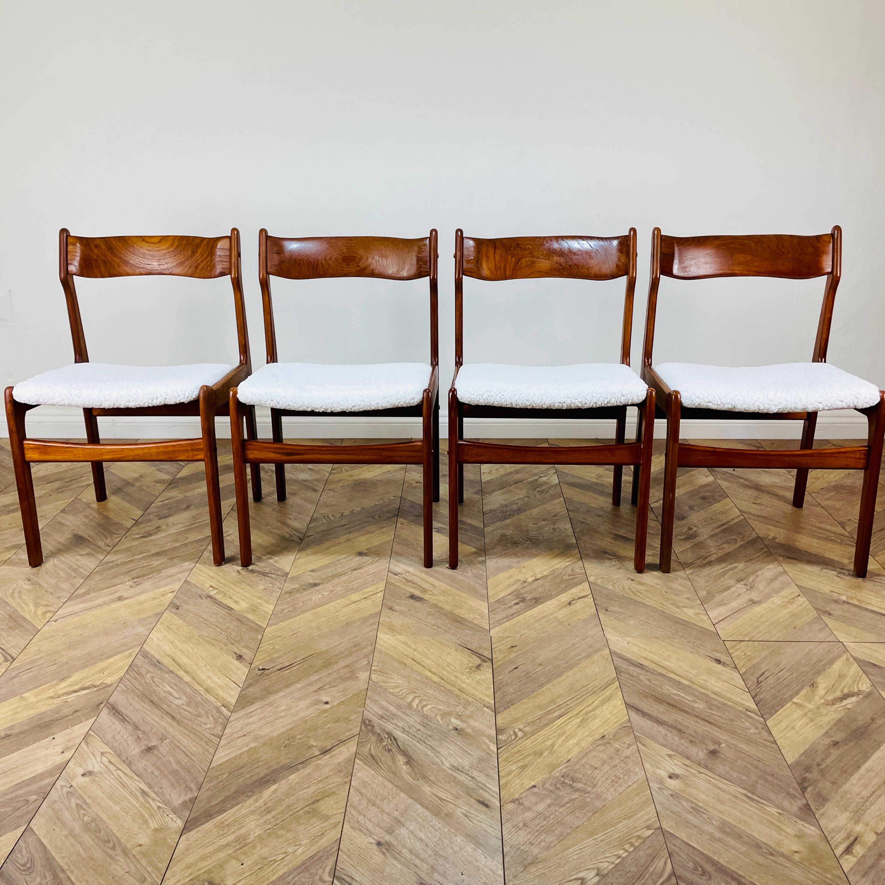 Danish Dining Chairs, Erik Buch Inspired, 1970s, Set of 4 8
