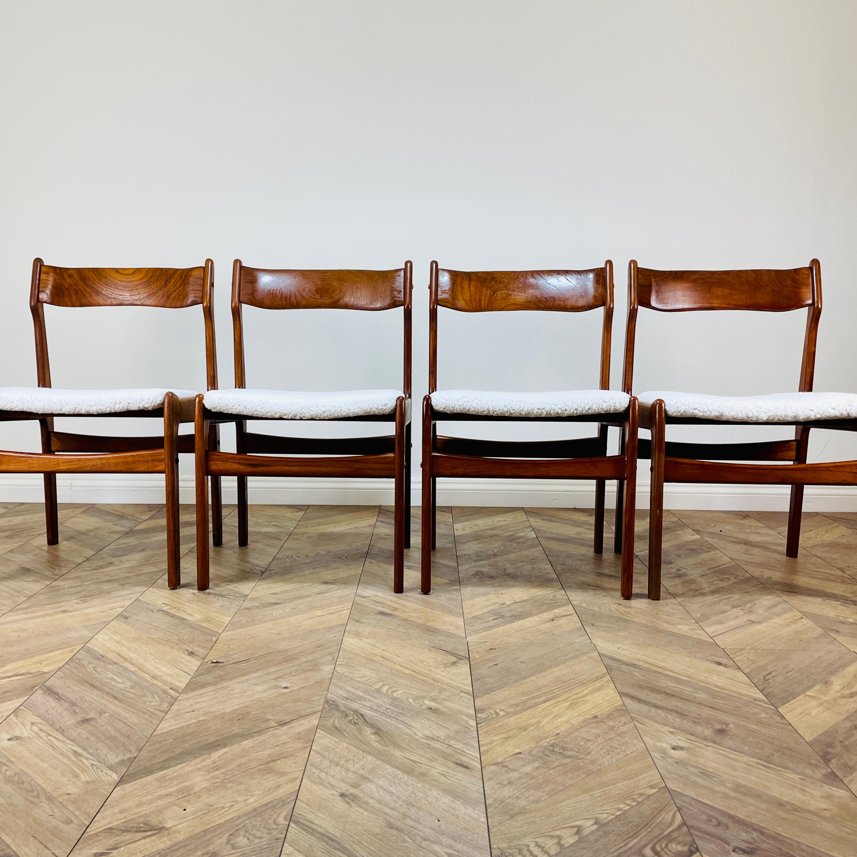 Danish Dining Chairs, Erik Buch Inspired, 1970s, Set of 4 10