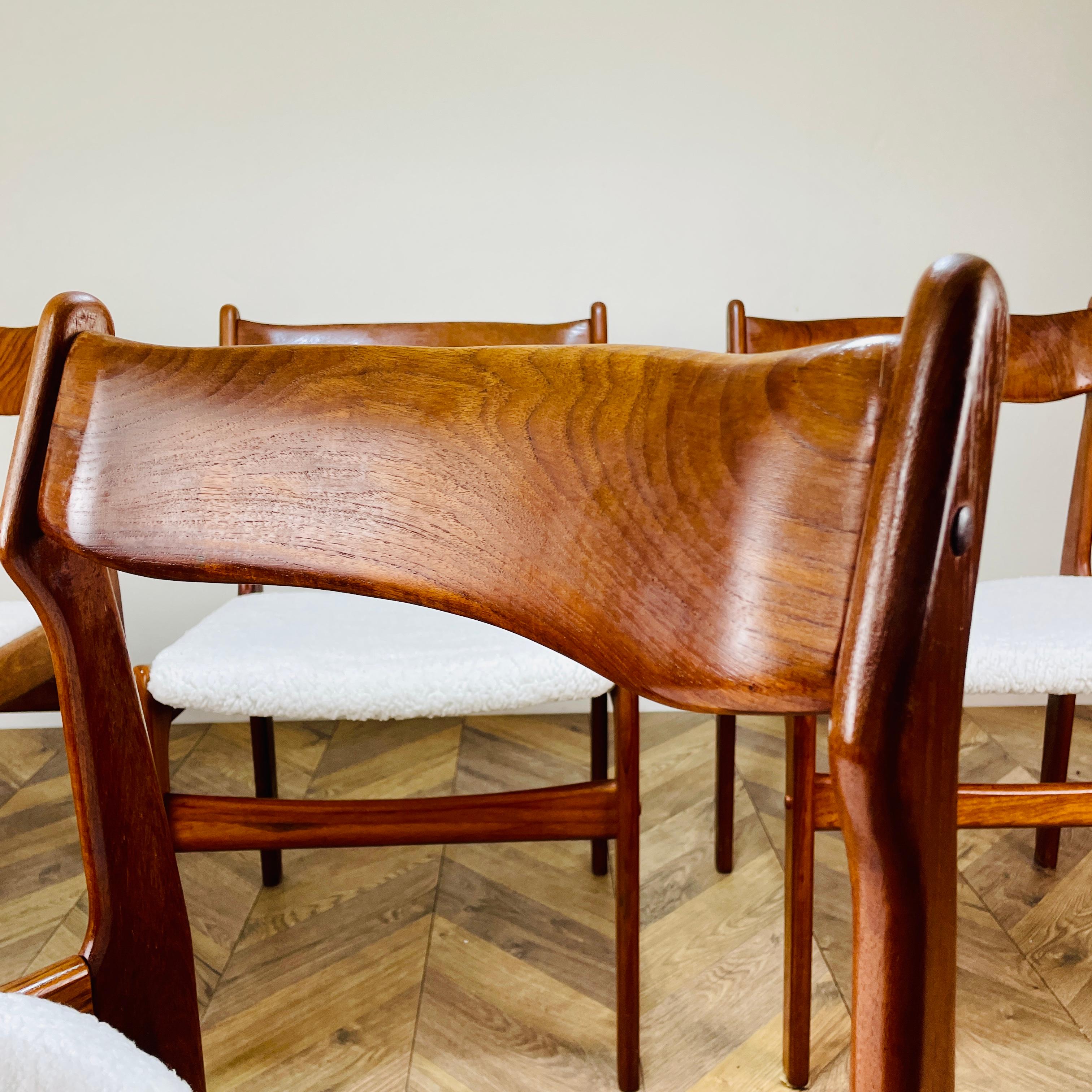 Late 20th Century Danish Dining Chairs, Erik Buch Inspired, 1970s, Set of 4