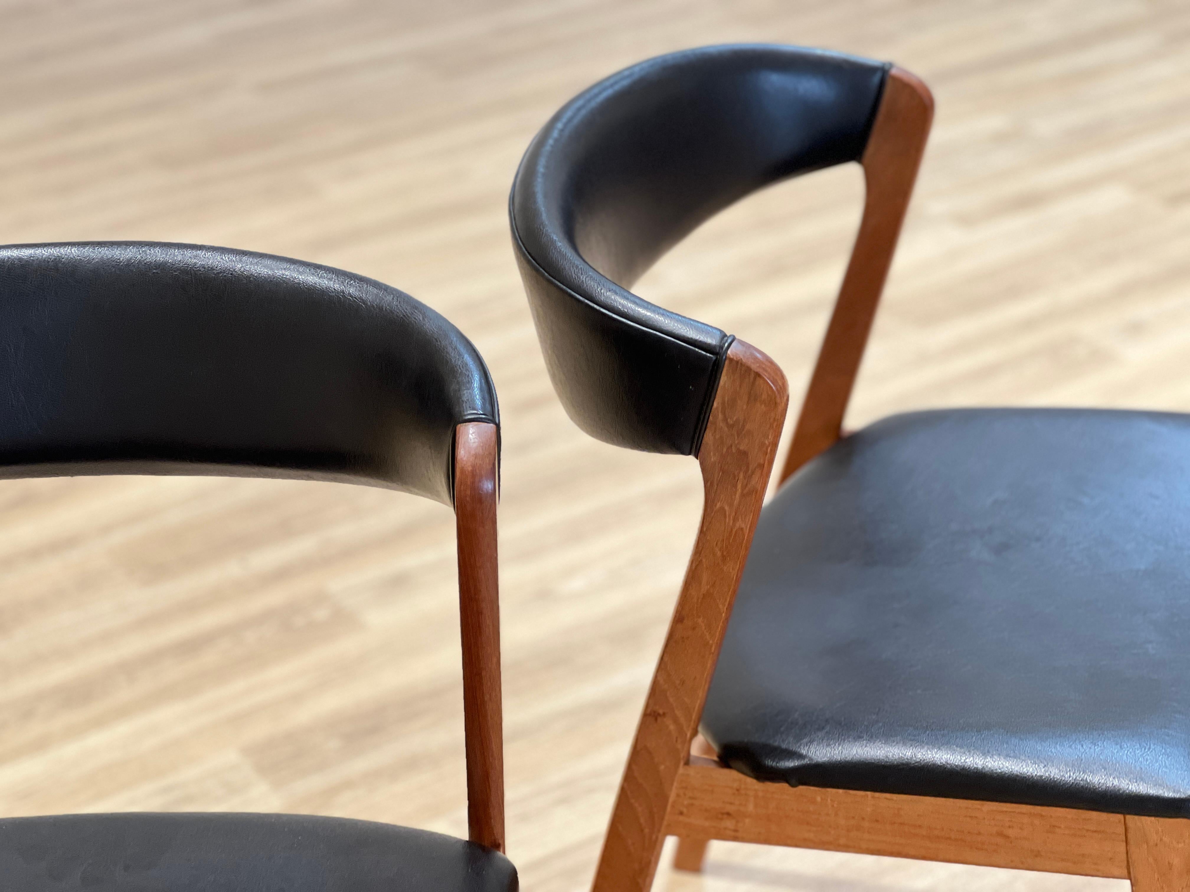 Mid-Century Modern Danish Dining Chairs In Teak By Sax