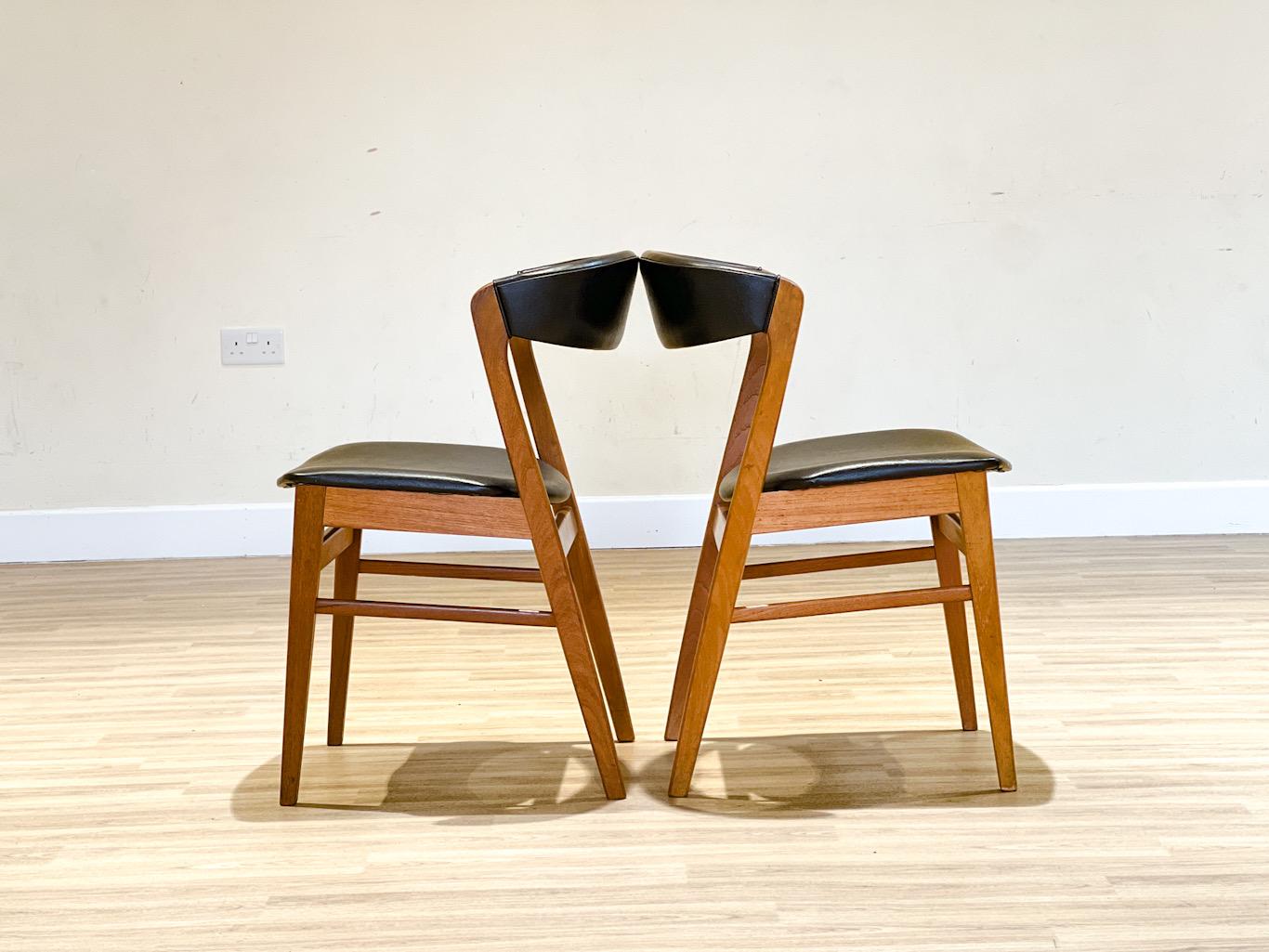 Danish Dining Chairs In Teak By Sax 1