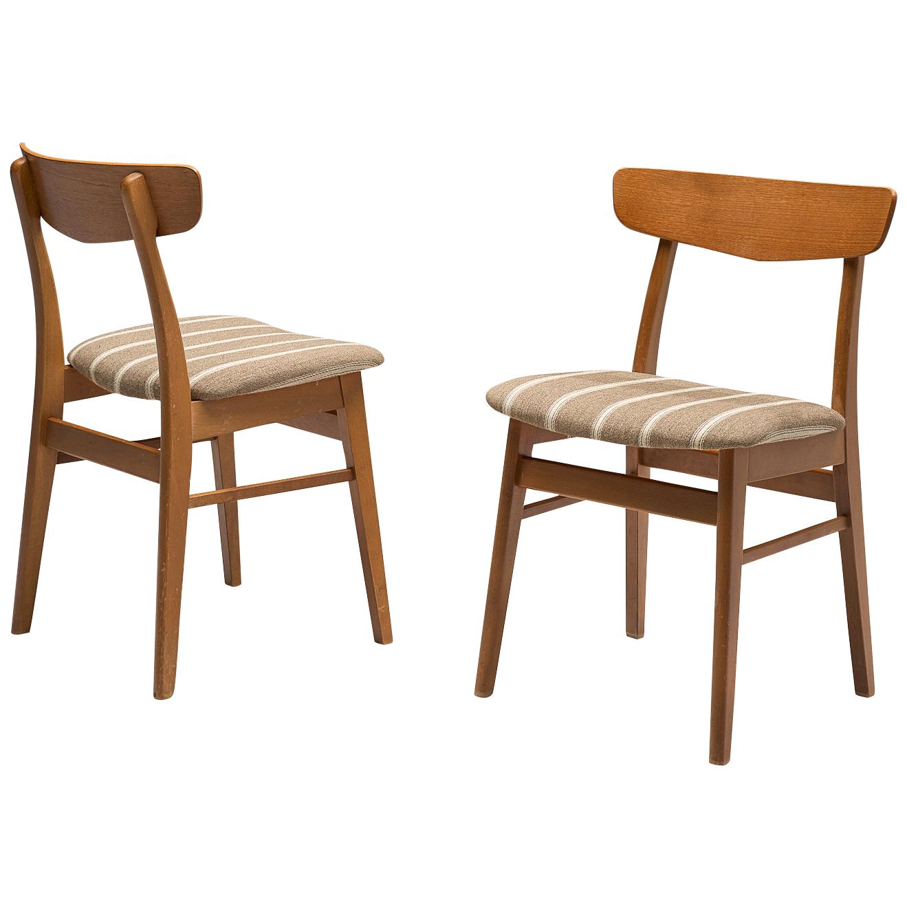 Danish Dining Chairs in Teak  For Sale