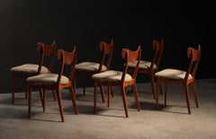 Danish Dining Chairs, Linen - Set of 6