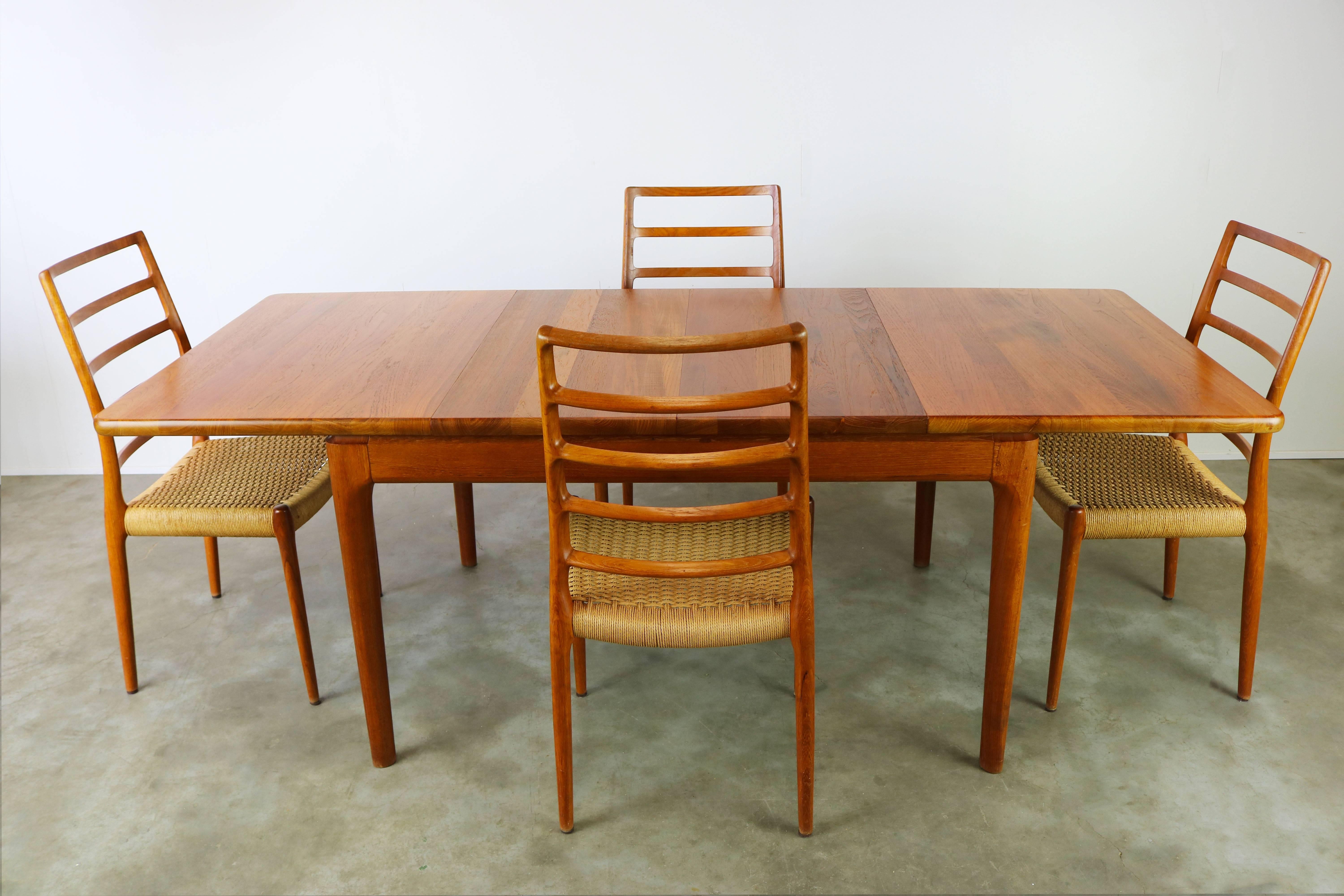 Danish Dining Room Set by Niels Otto Moller Model 82 Chairs and Glostrup Table 9