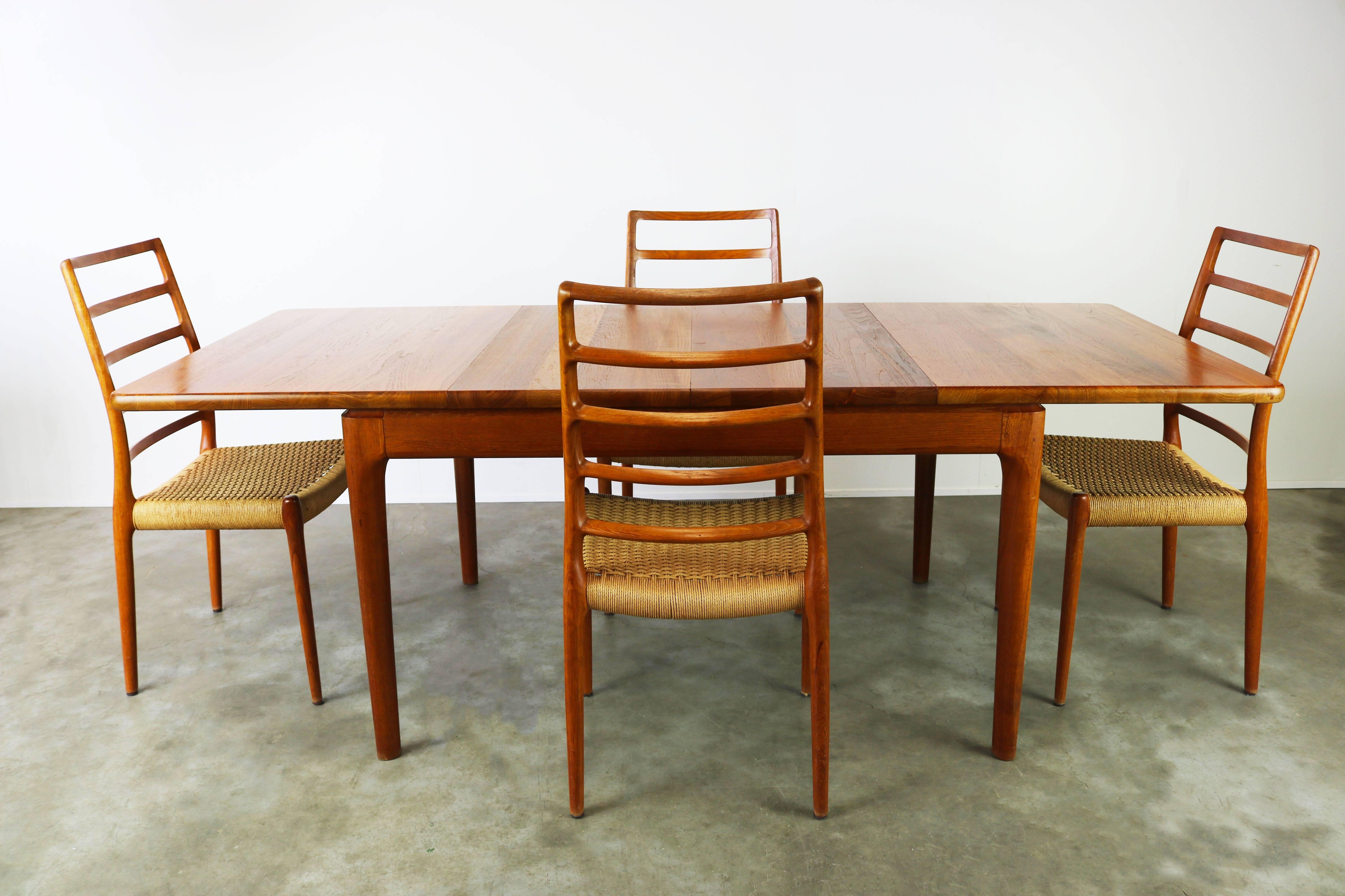 Danish Dining Room Set by Niels Otto Moller Model 82 Chairs and Glostrup Table 10