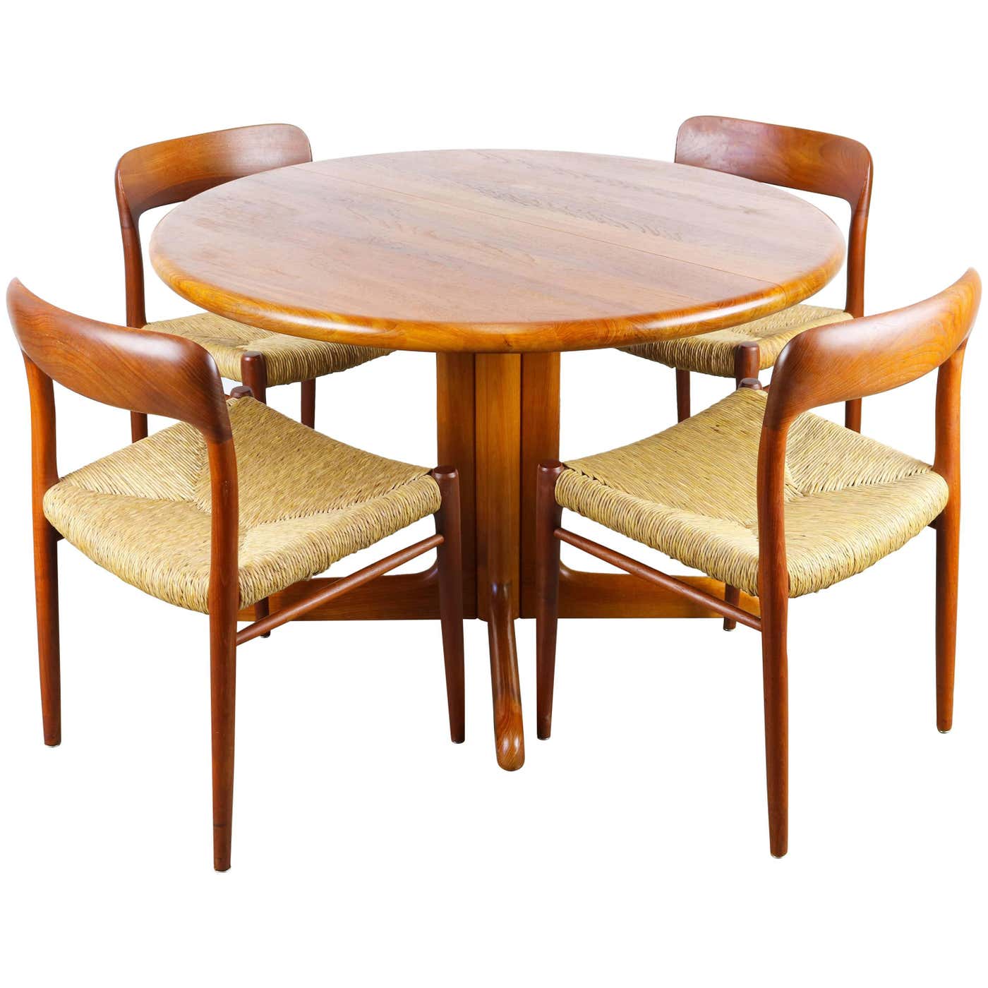 Danish Dining Room Set in Solid Teak by Niels Otto Moller Model 75 Teak ...