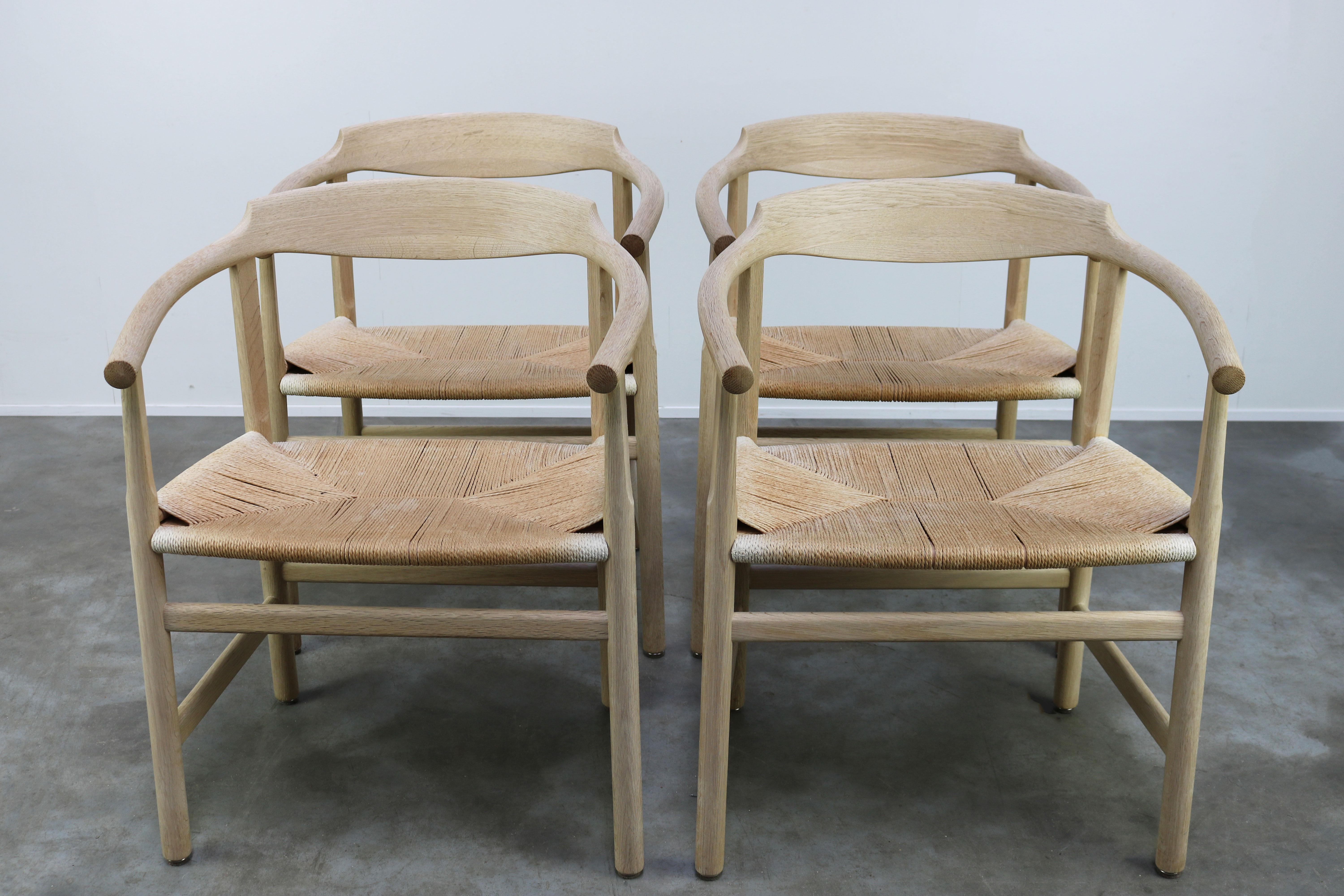 Danish Dining Set by Hans J Wegner for PP Mobler Model PP75 and PP205 Oak 1980s 6