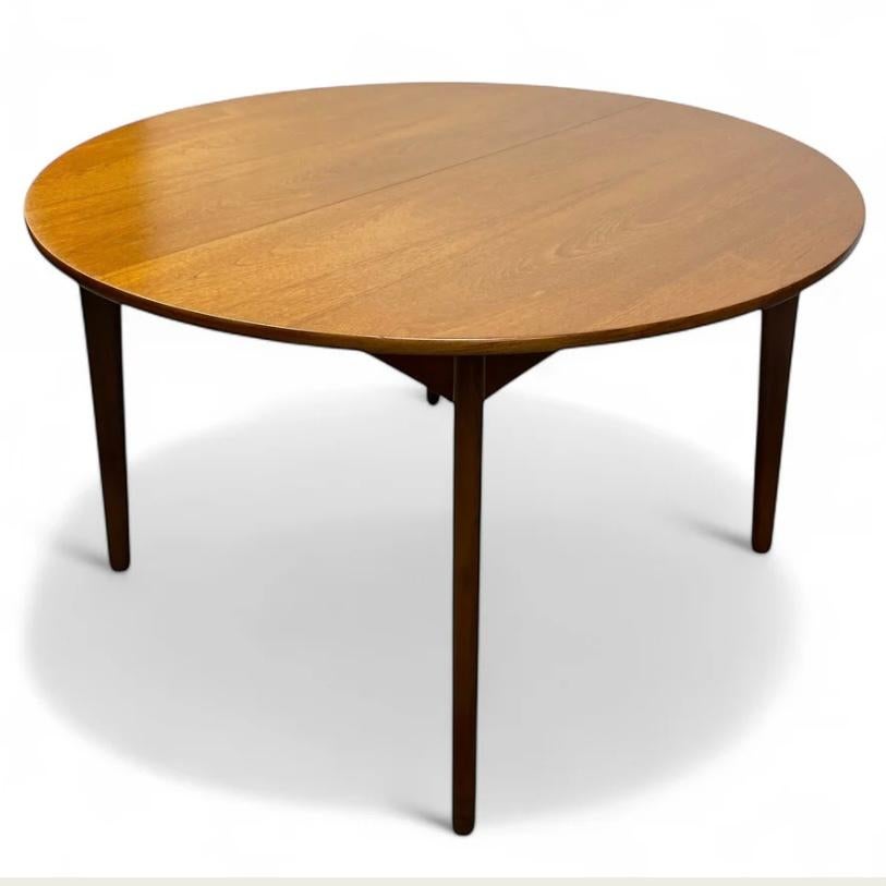 Wool Danish Dining Set Erik Kirkegaard Model 49 & Danish Dining Table Circular For Sale