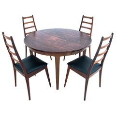 Danish Dining Set with 4 Chairs, Danish Design, 1960s