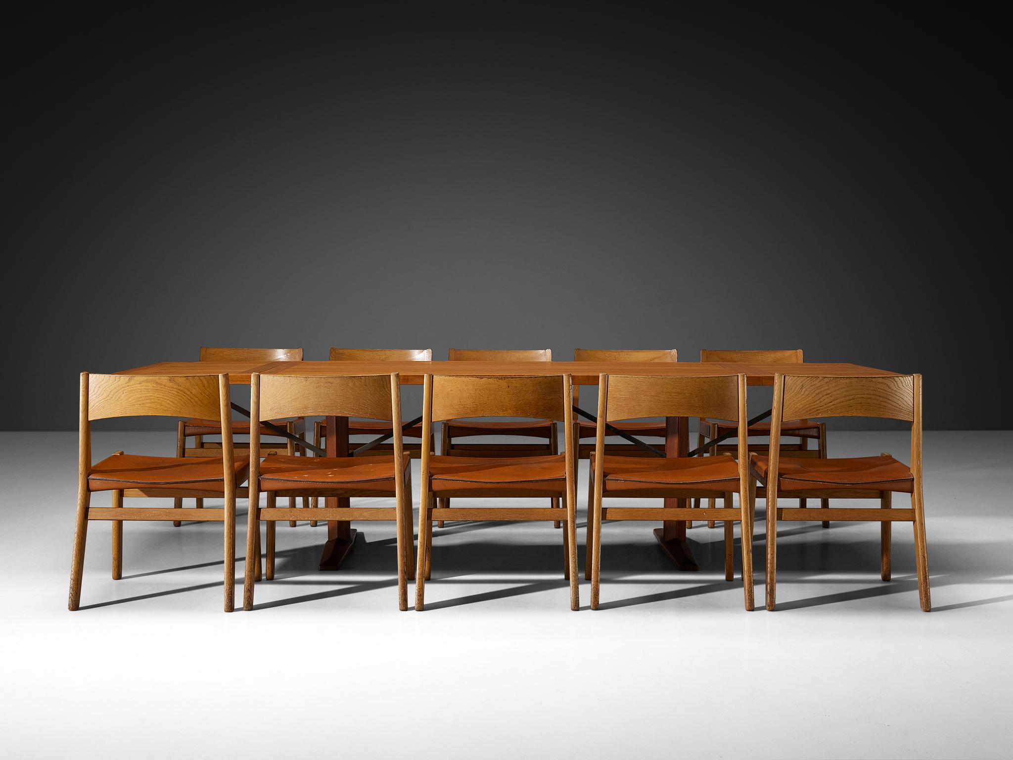 Ensemble de salle à manger danois avec table à abattant et chaises Rieper John Vedel en vente 1