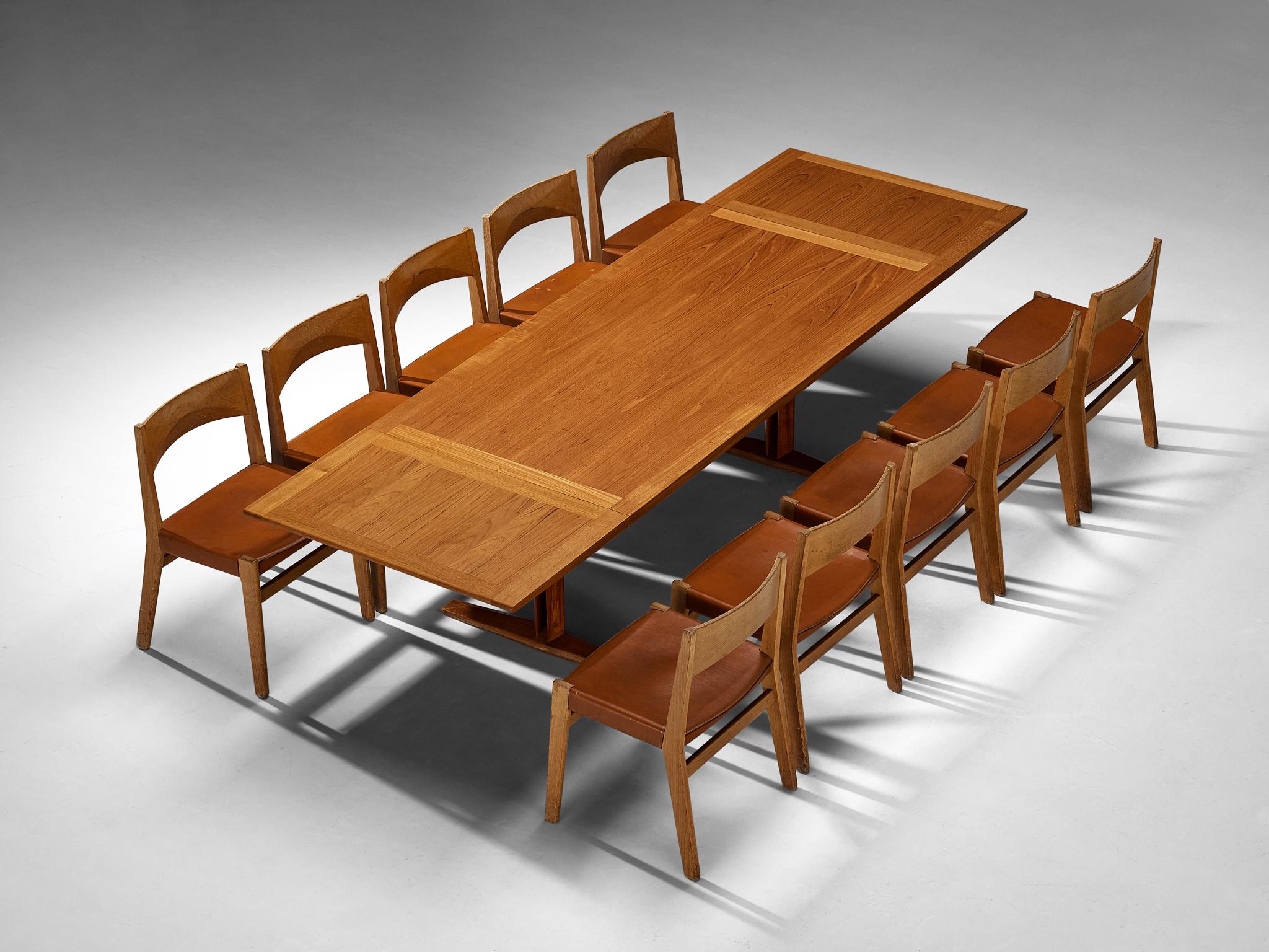 Ensemble de salle à manger danois avec table à abattant et chaises Rieper John Vedel en vente 2
