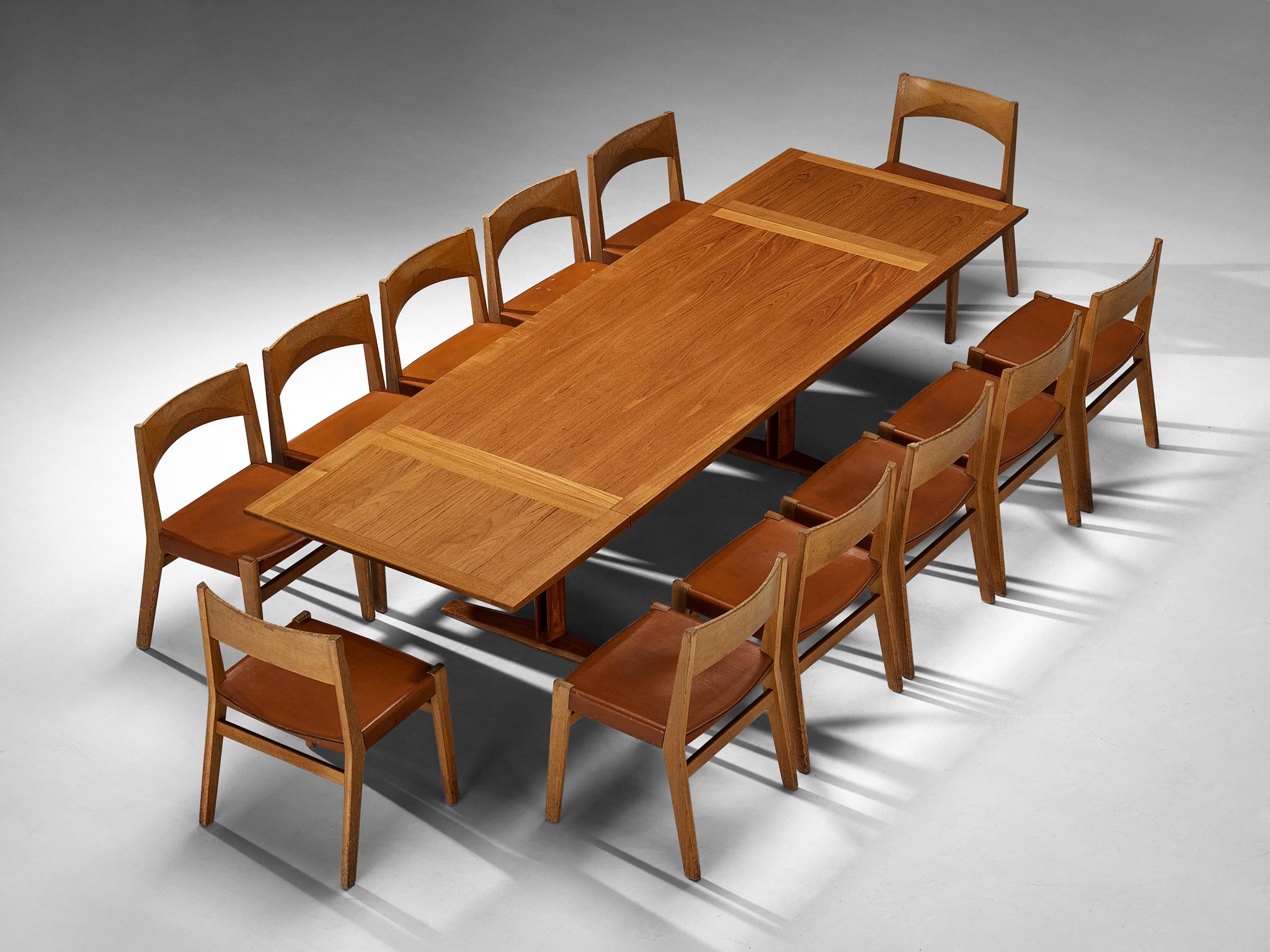Ensemble de salle à manger danois avec table à abattant et chaises Rieper John Vedel en vente 3