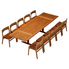 Danish Dining Set with Drop-leaf Table and John Vedel Rieper Chairs