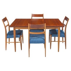 Danish Dining Table and Chairs in Teak & Oak, Mid Century Design 1950’s