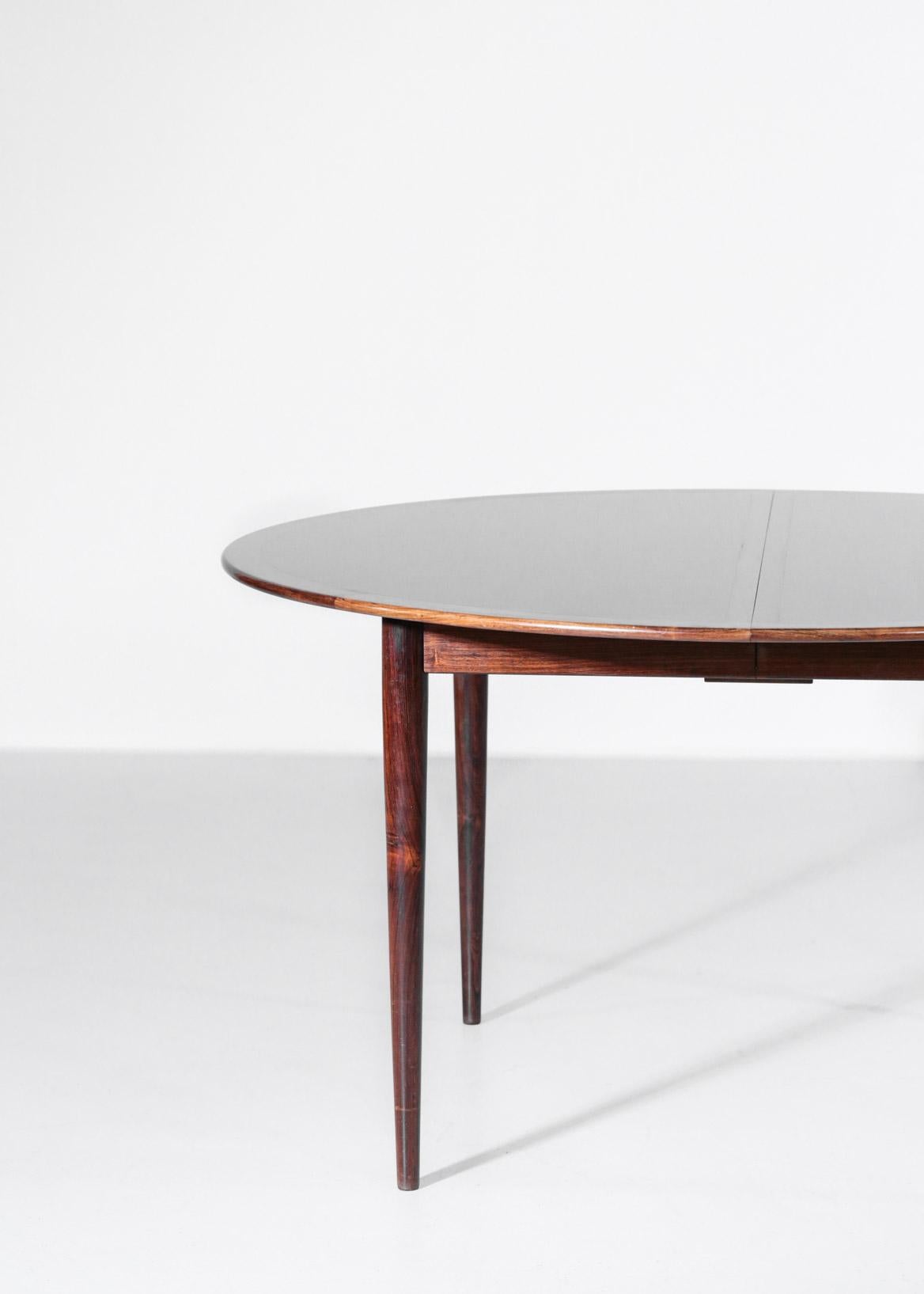 Plastic Danish Dining Table by Grete Jalk in Rosewood