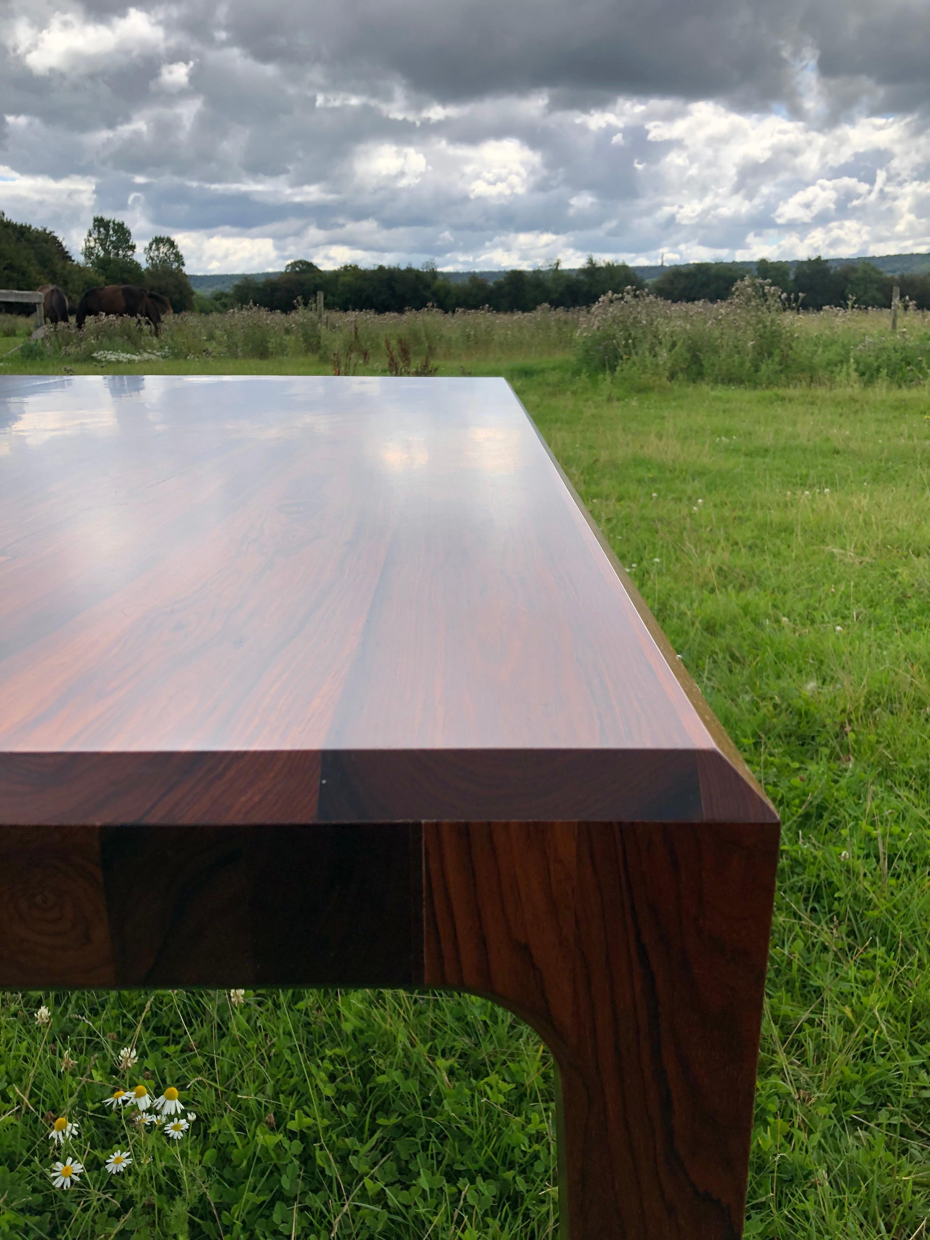 Danish Dining Table of Solid Rosewood  For Sale 10
