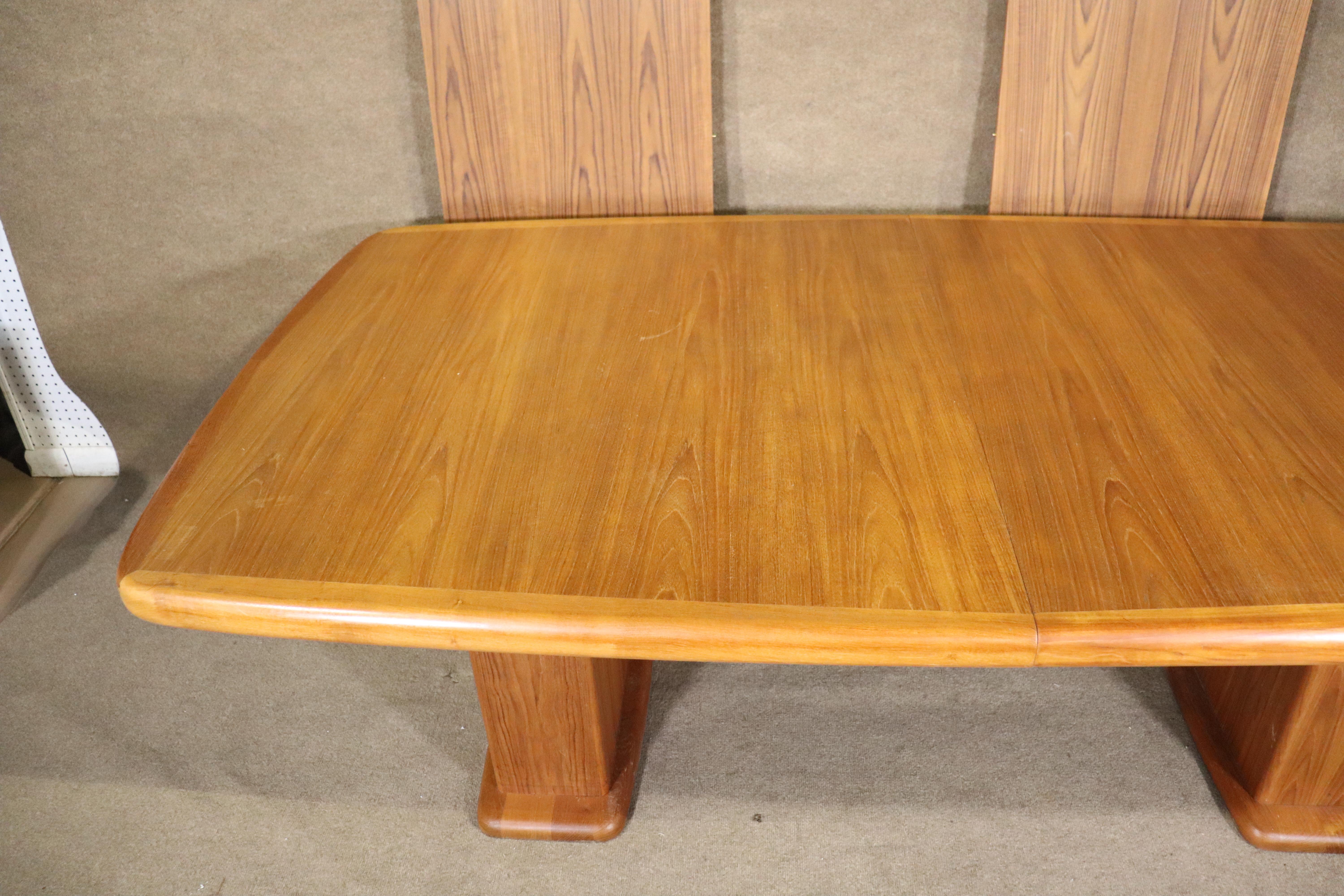 20th Century Danish Dining Table with Leaves For Sale